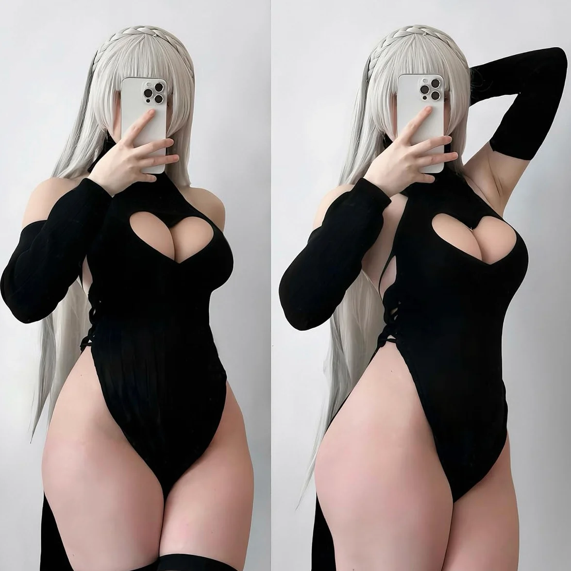 KORURACLUB Damski Kostium Cheongsam Seksowny Kostium Cosplay Sexy Strój dla Kobiet na Festiwal do Klubu (S-M)