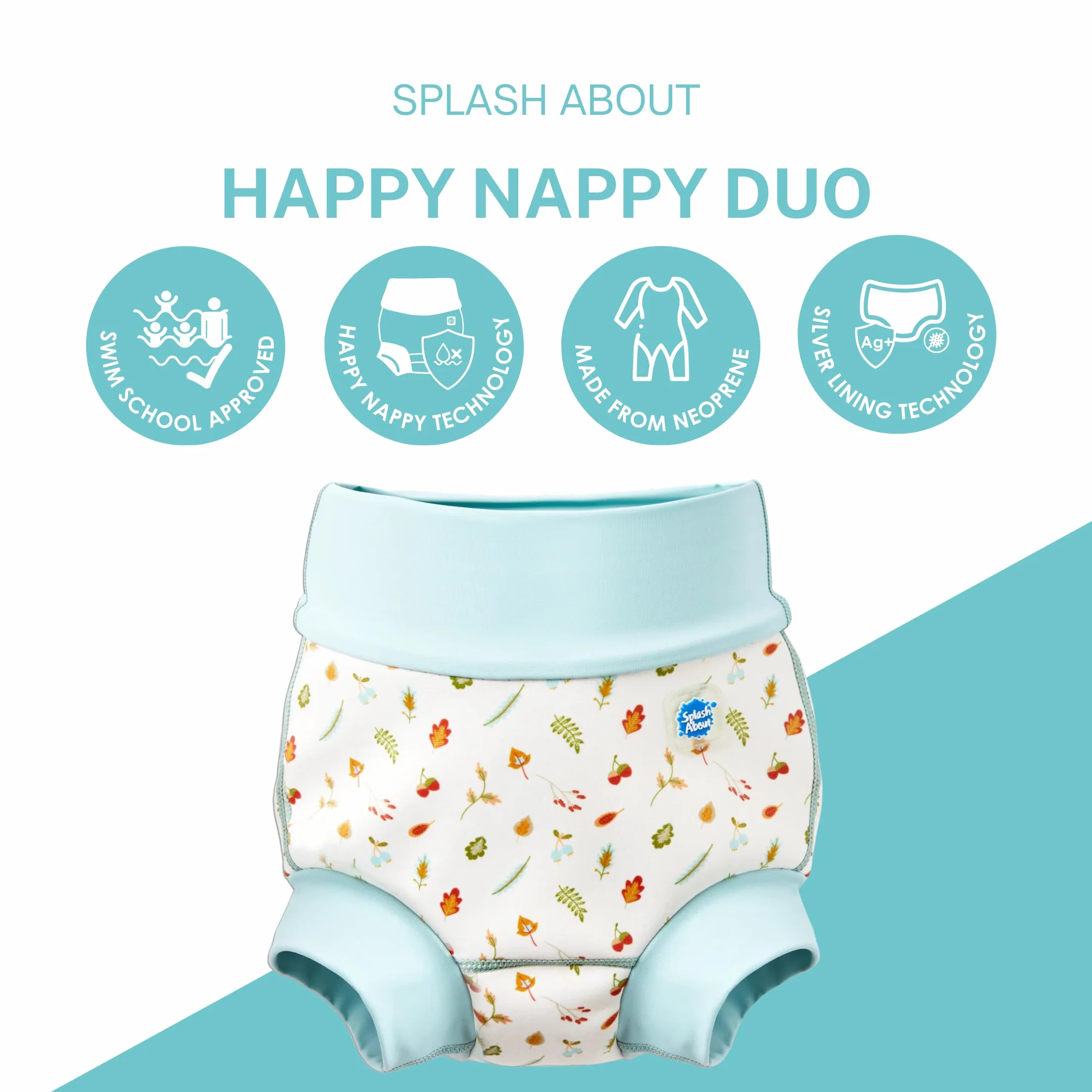 Splash About Happy Nappy Duo, Małe Żołędzie, 6-12 miesięcy, Małe żołędzie, 6-12 miesi?cy