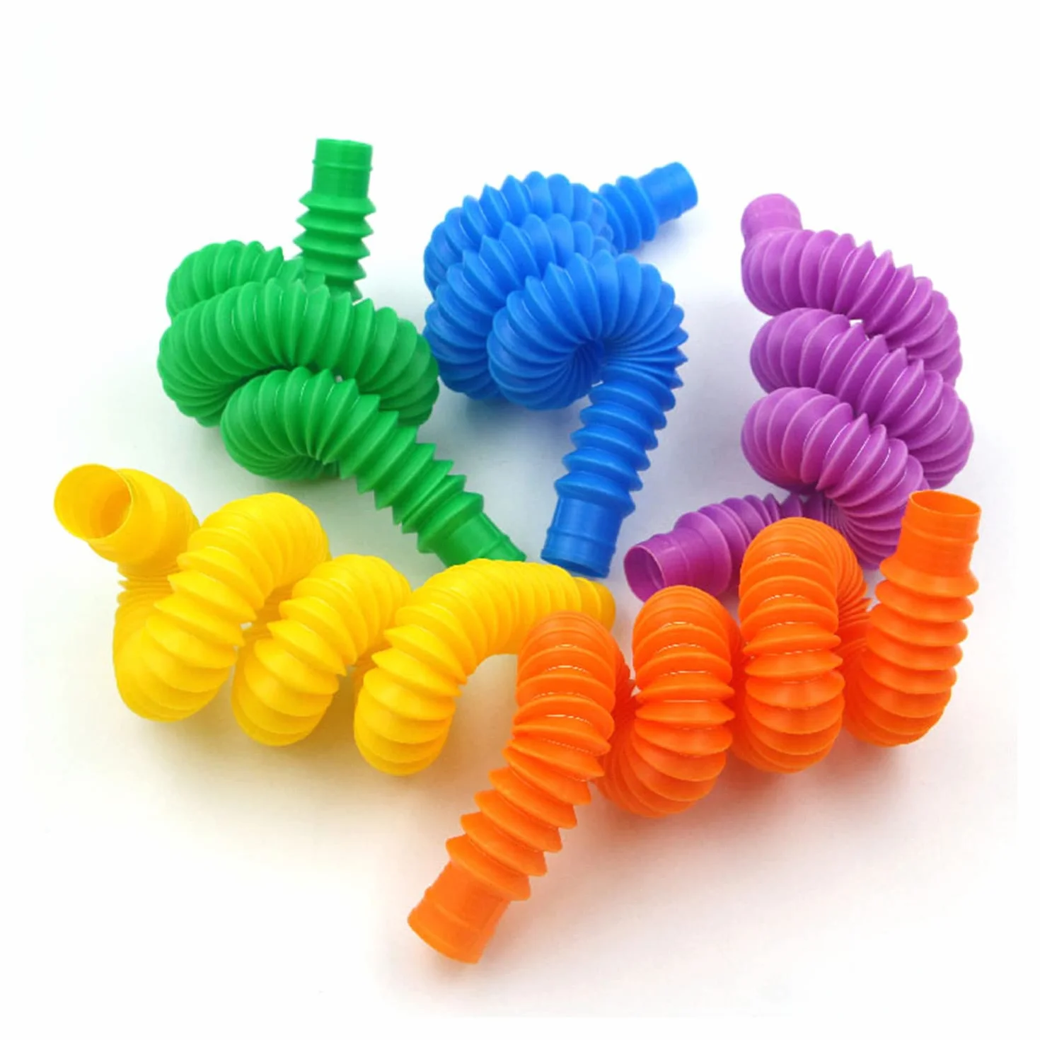 16 sztuk mini pop rurki elastyczne wielobarwne zabawki sensoryczne rurki edukacyjne Pop Fidget Sensorial zabawki Pop-Tube dla stresu, autyzmu, ADHD i lęku