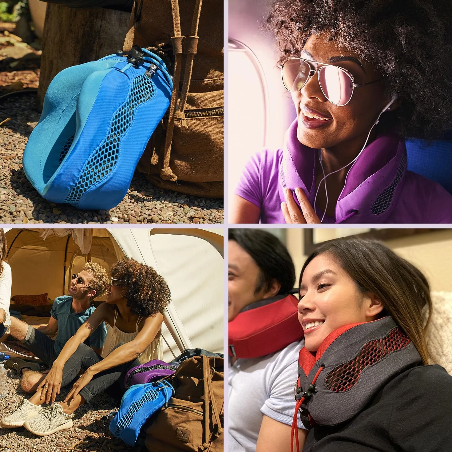 Cabeau Evolution Cool Travel Pillow - The Best Air Circulating Head and Neck Memory Foam Cooling Travel Pillow - Black