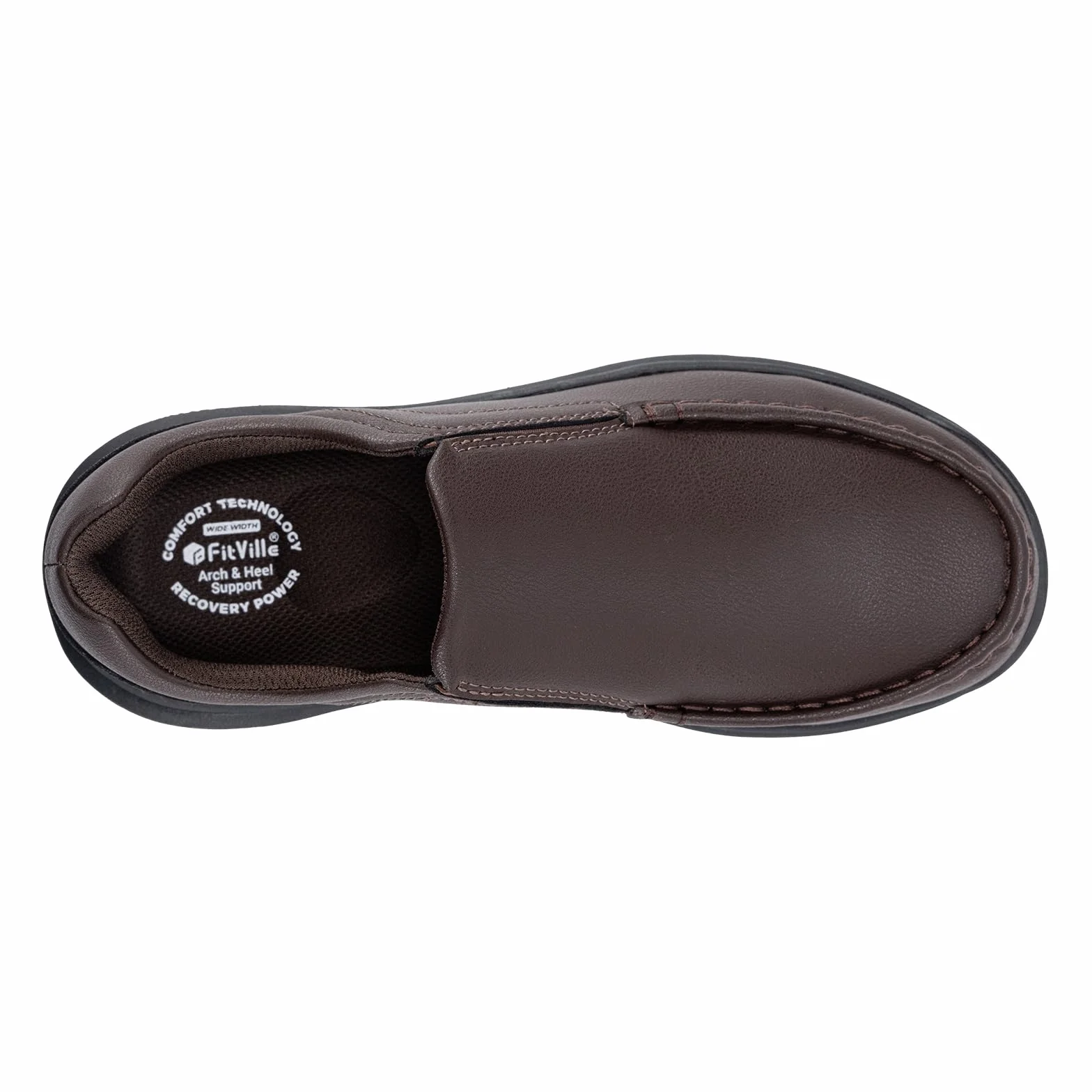 Fitville Buty Męskie Szerokie Slip On Trampki Wygodne Mokasyny Męskie Skórzane Pantofle Szerokie Trampki