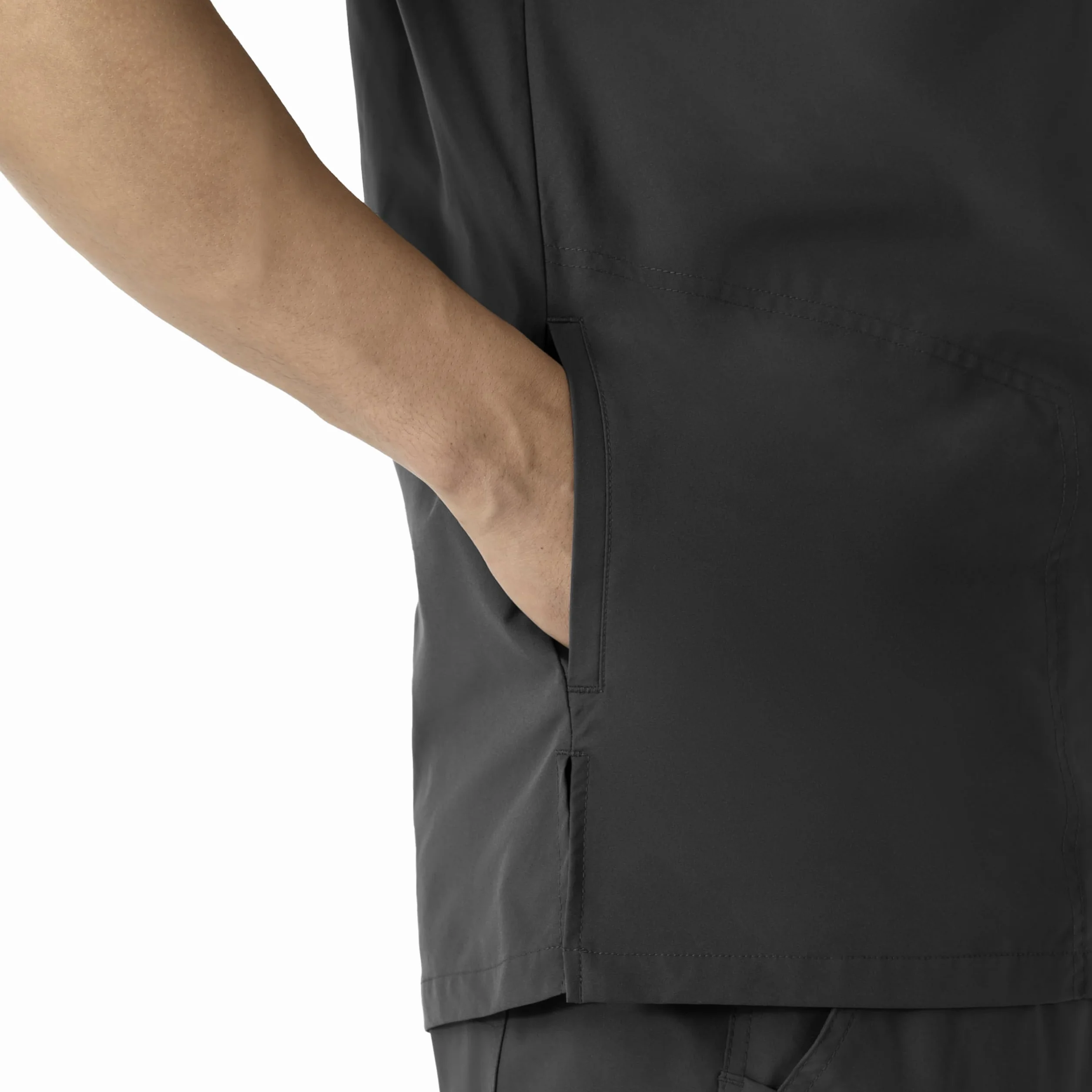 Carhartt Scrubs C16113 Force® Modern Fit V-Neck Top - Medium Regular - Black