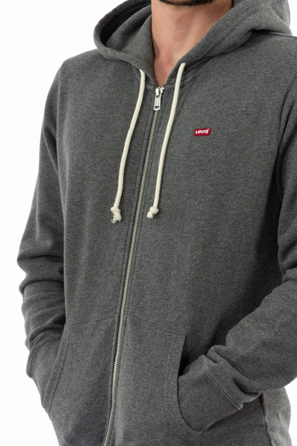 Levi'S Mężczyźni New Original Zip Up Bluza, Charcoal Heather Xx, L