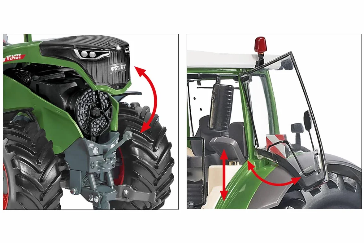 WIKING 077864 Fendt 1050 Vario, Model traktora, 1:32, Metal/Tworzywo sztuczne, Od 14 lat, Liczne funkcje, Zdejmowane obciążenie przednie, Wymienne koła, Ruchome wahacze górny i dolny