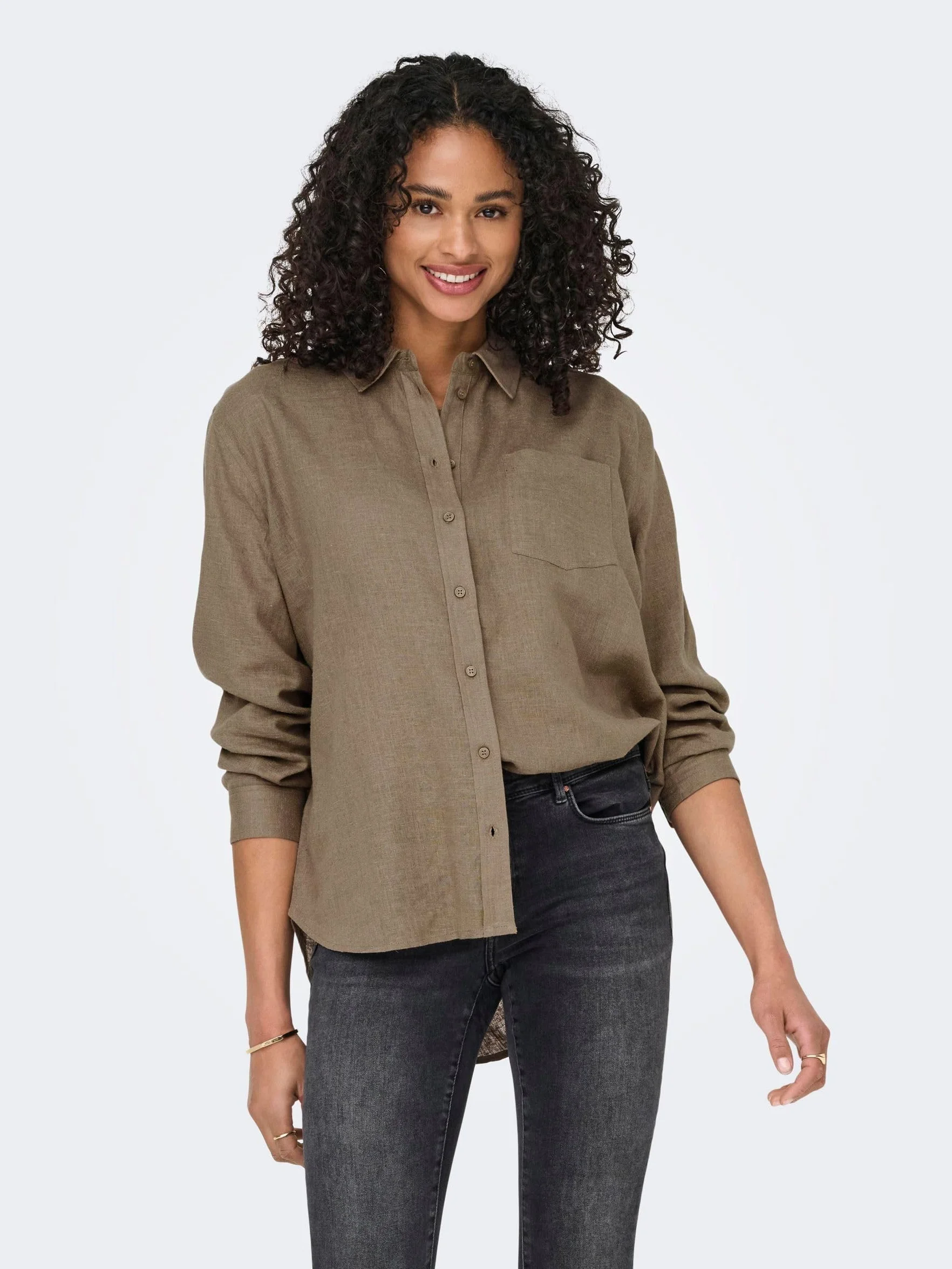 Onltokyo L/S Linen Blend Shirt Pnt Noos, beż, XL