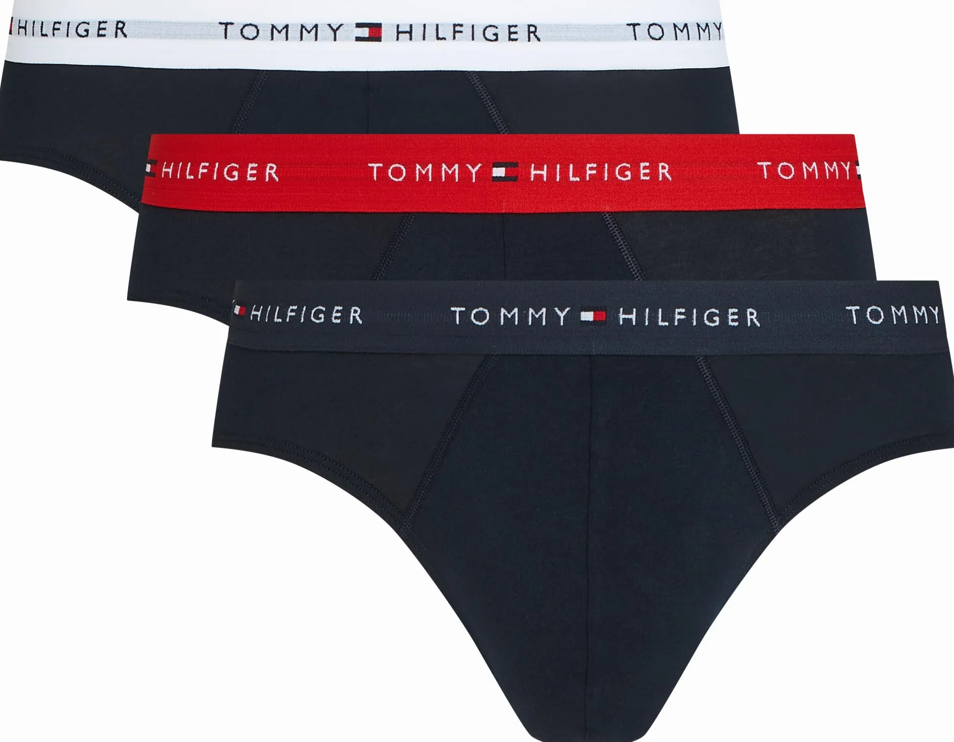 Tommy Hilfiger Majtki męskie, Czarny (Sky/Primary Red/White), XL