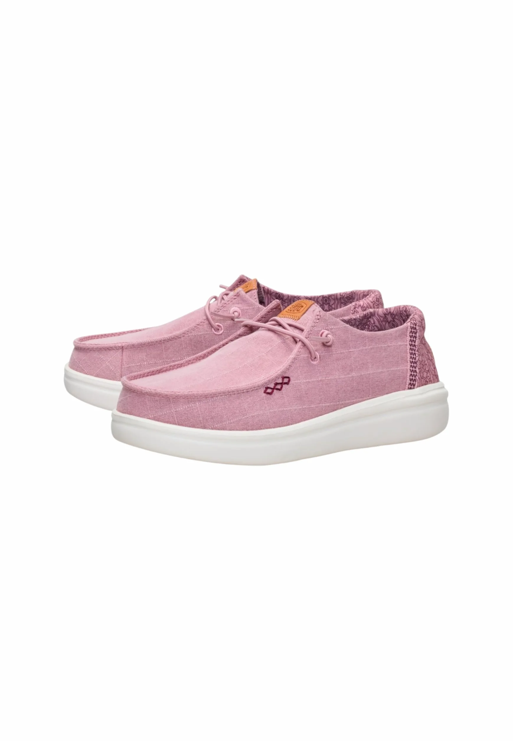 HEYDUDE Wendy Rise Chambray Grid mokasyny damskie, różowe - 45274-5CG