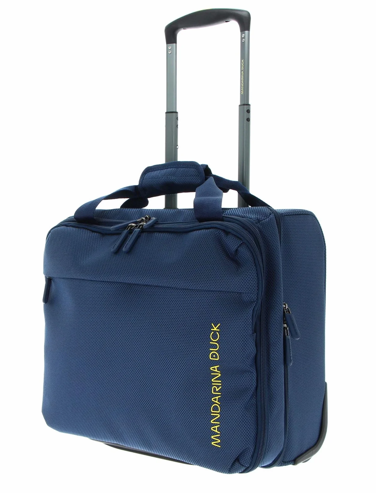 Mandarina Duck Zephyr Rolling Tote, niebieski (Dress Blue), 41 cm x 21 cm x 36 cm, comoda borsa pilot a due ruote