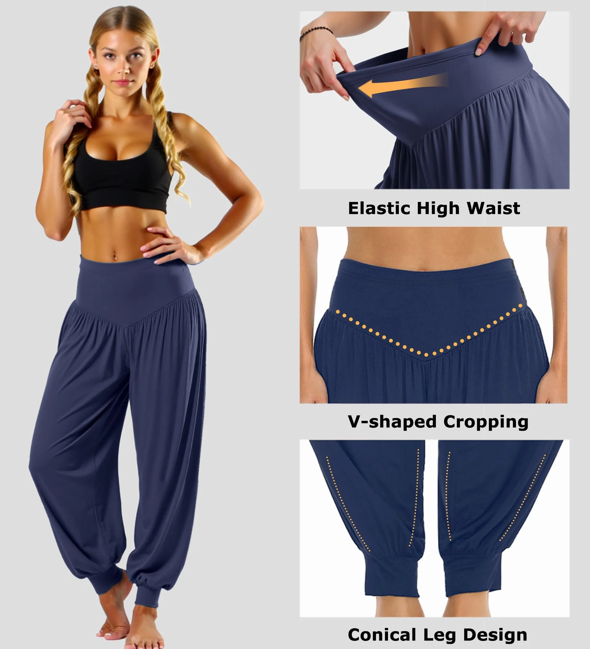 Harem spodnie damskie letnie długie modalne spodnie pilates baggy spodnie do jogi spodnie do ćwiczeń sportowe bieganie taniec