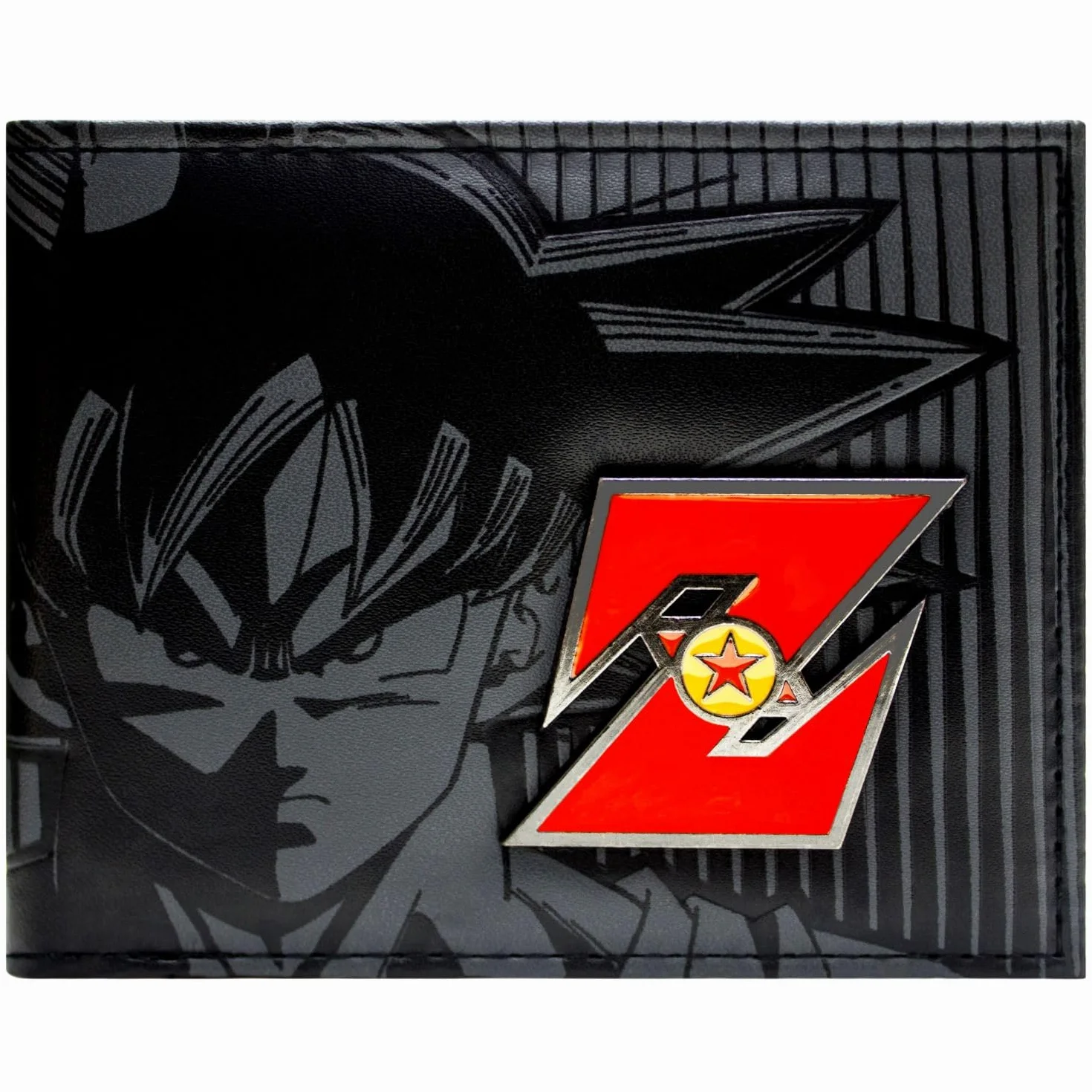 Dragonball Z Goku Czerwona Metalowa Odznaka Portfel Portmonetka Czarny