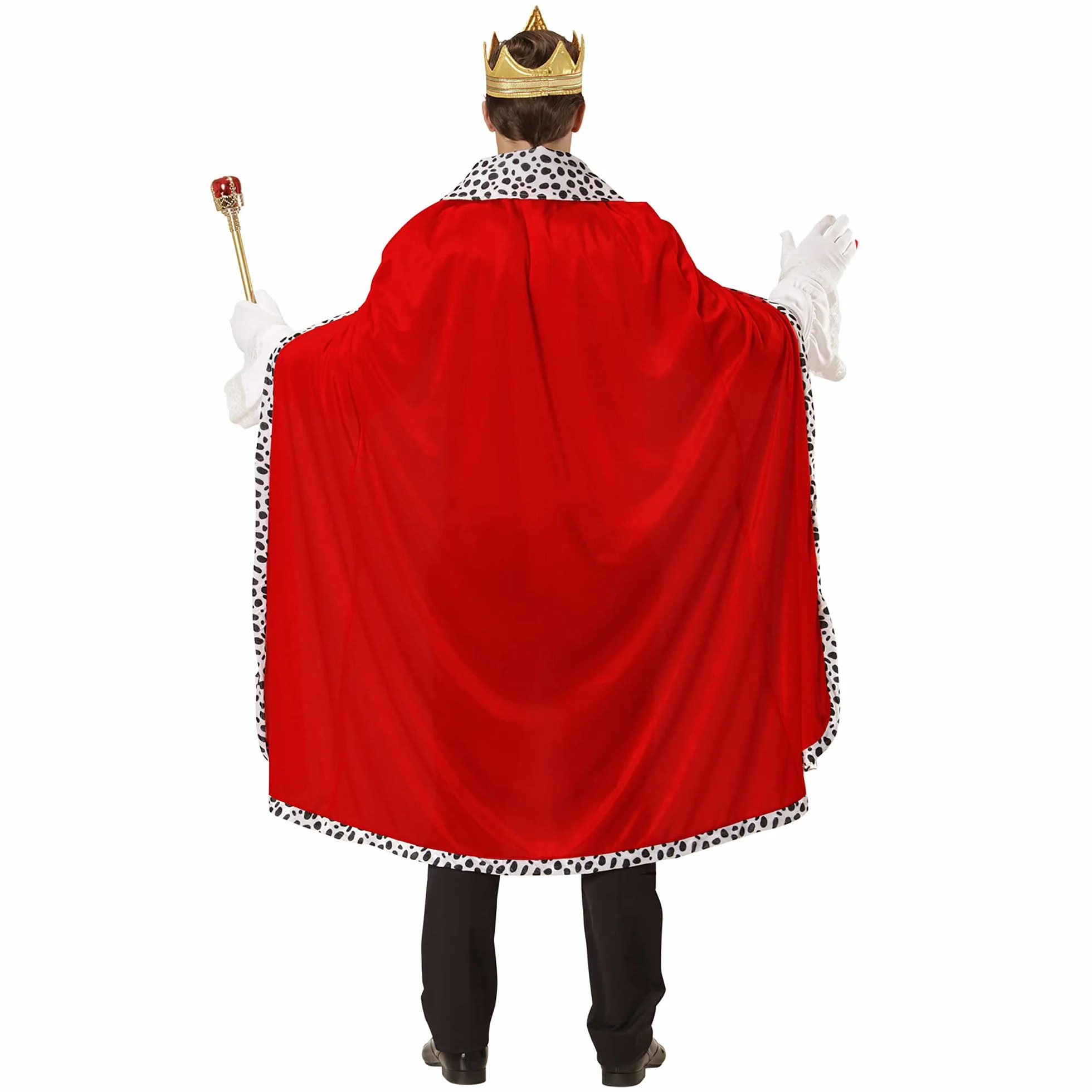 W WIDMANN MILANO Party Fashion - 00098 - Płaszcz z koroną, 120 cm, do przebrania za króla i księcia, na imprezy karnawałowe i tematyczne