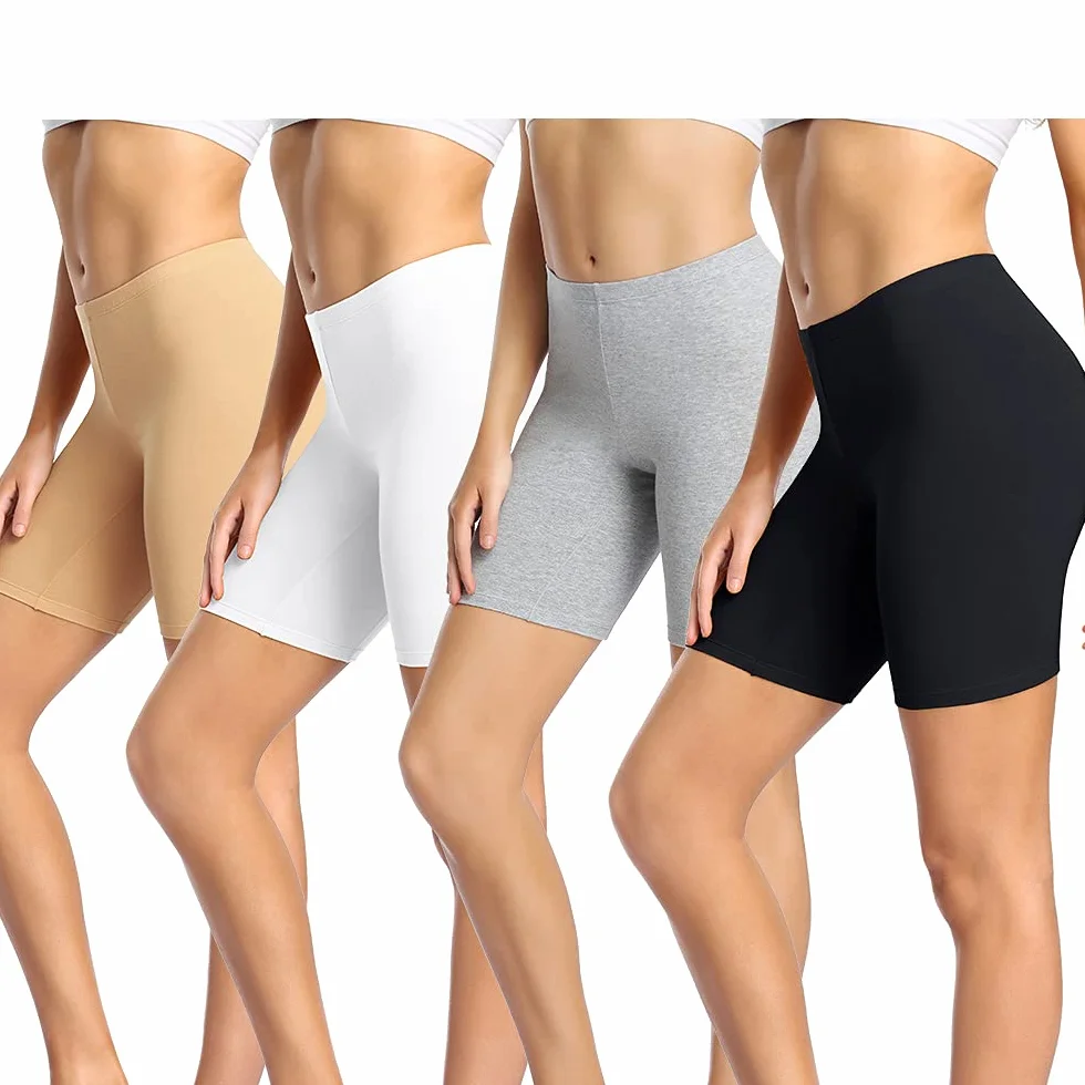 wirarpa Damskie spodenki zapobiegające otarciom damskie bokserki bielizna bawełniane spodenki rowerowe legginsy pod sukienką 4 szt