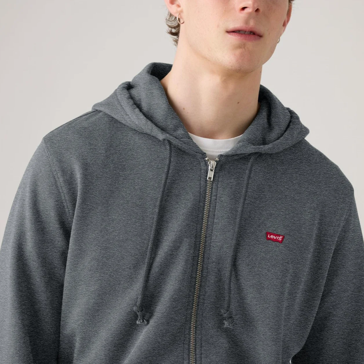 Levi's Mężczyźni Zip Up Sweatshirt, Charcoal Heather XX, M