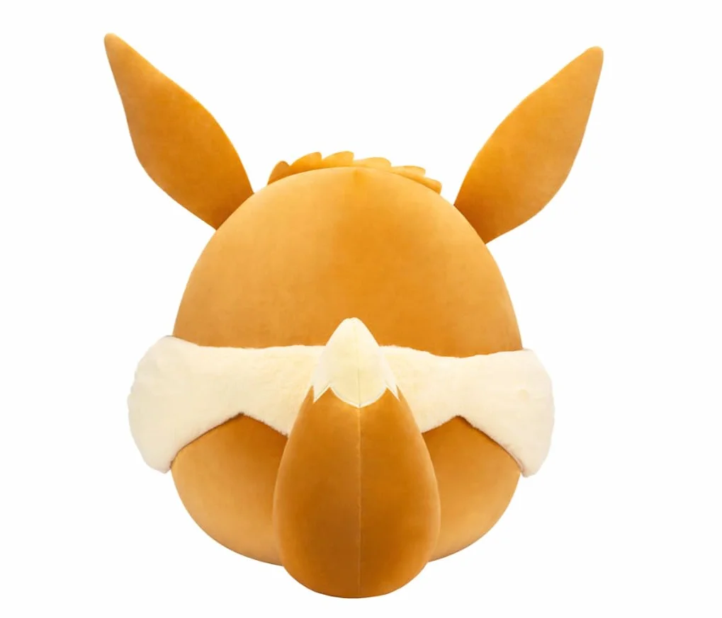 Pokemon Squishmallows - 25 cm Eevee - 10" inch brown/white stuffed plush toy - official Pokémon toy for children under 2+ years.