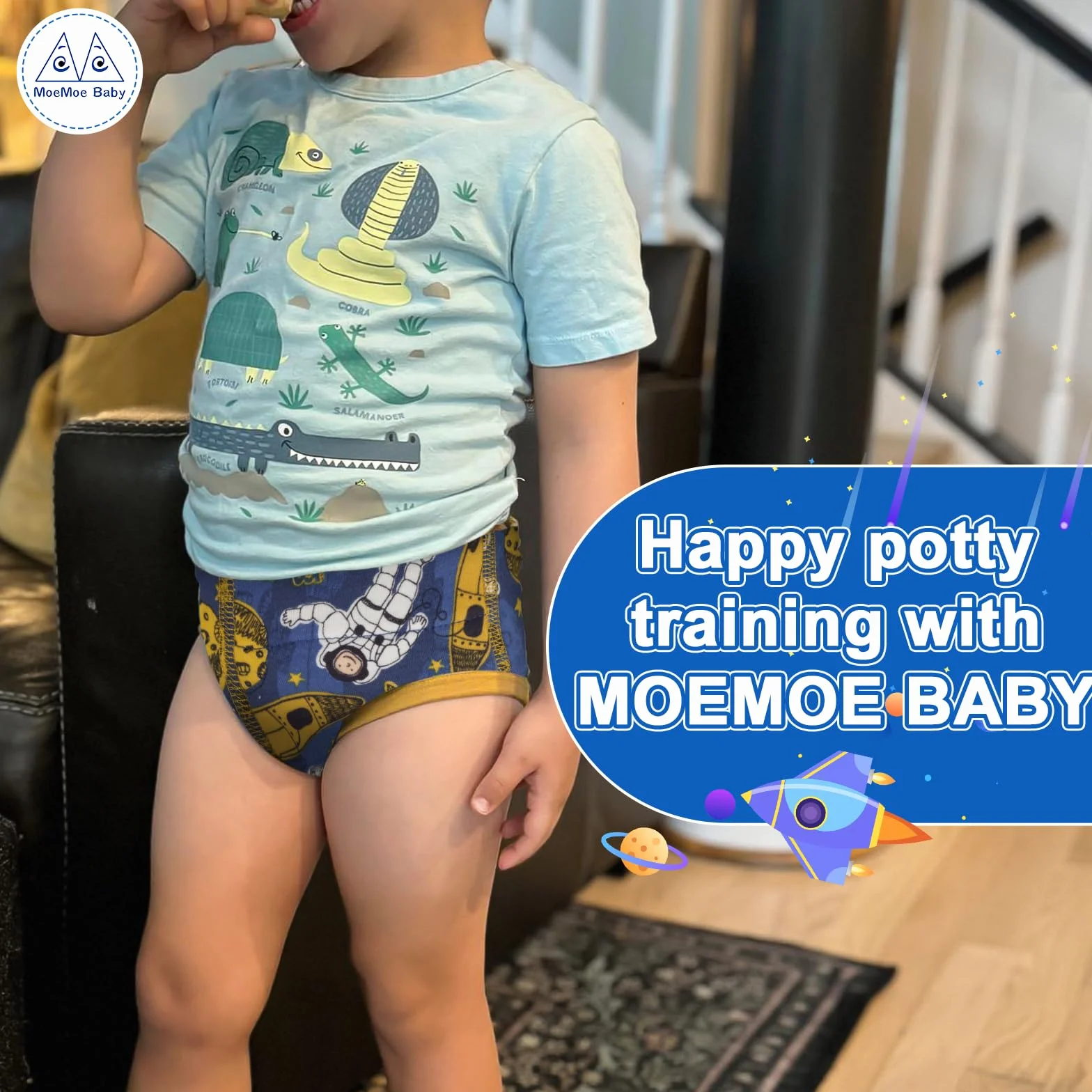 MOEMOE BABY Nocne spodnie treningowe, 6 sztuk, dziecięce spodnie treningowe, nocnik, bielizna dla chłopców w wieku 2-9 lat
