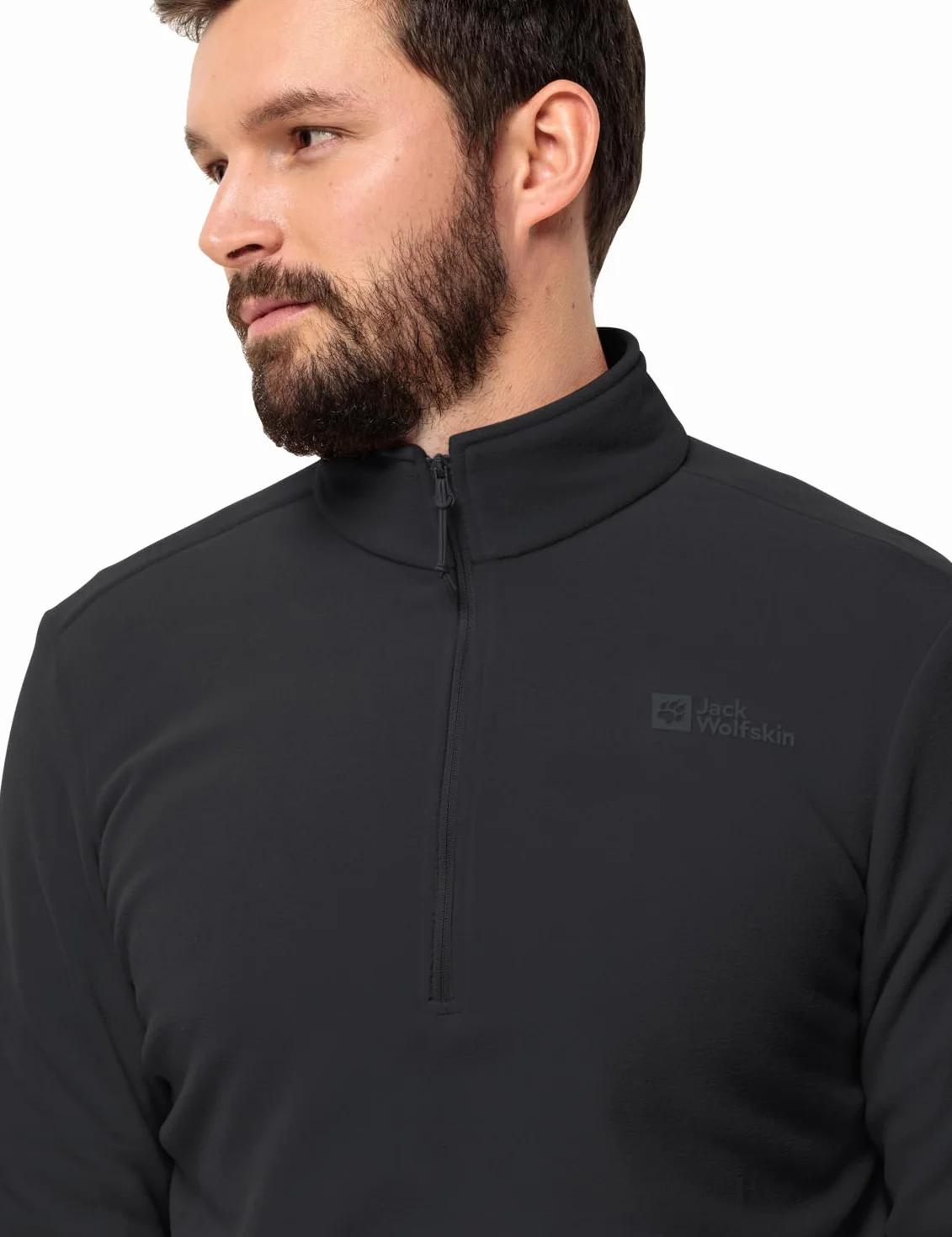 Jack Wolfskin Męski sweter Taunus Hz, czarny, M