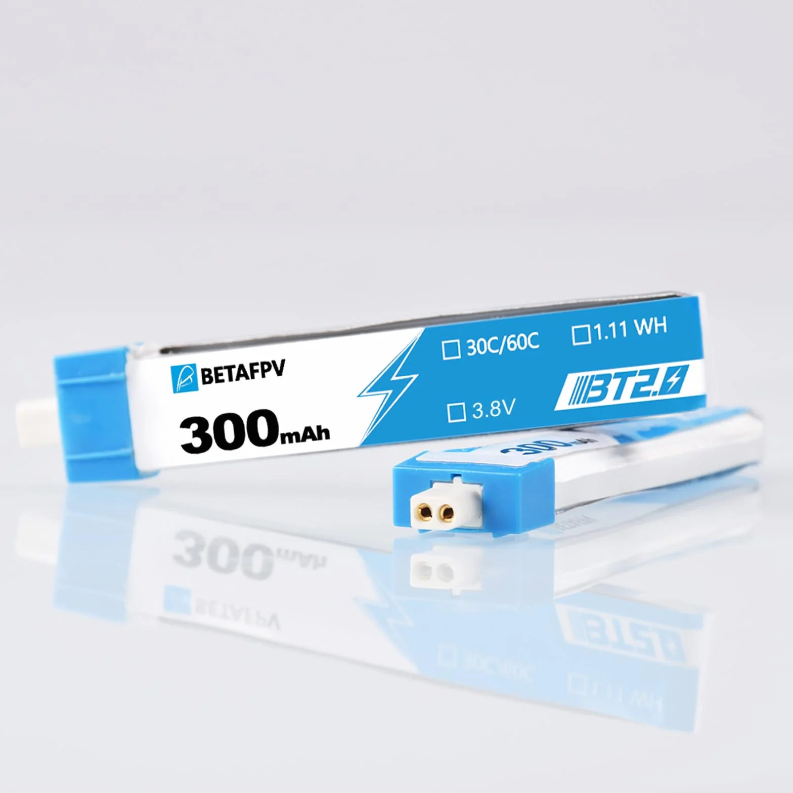 BETAFPV 8 sztuk BT2.0 300 mAh 1S bateria 4,35 V 30C/60C FPV Lipo z 1,0 mm Złącze bananowe do FPV Tiny Whoop 1S Brushless Whoop Drone Like Meteor65 Micro Whoop Drone