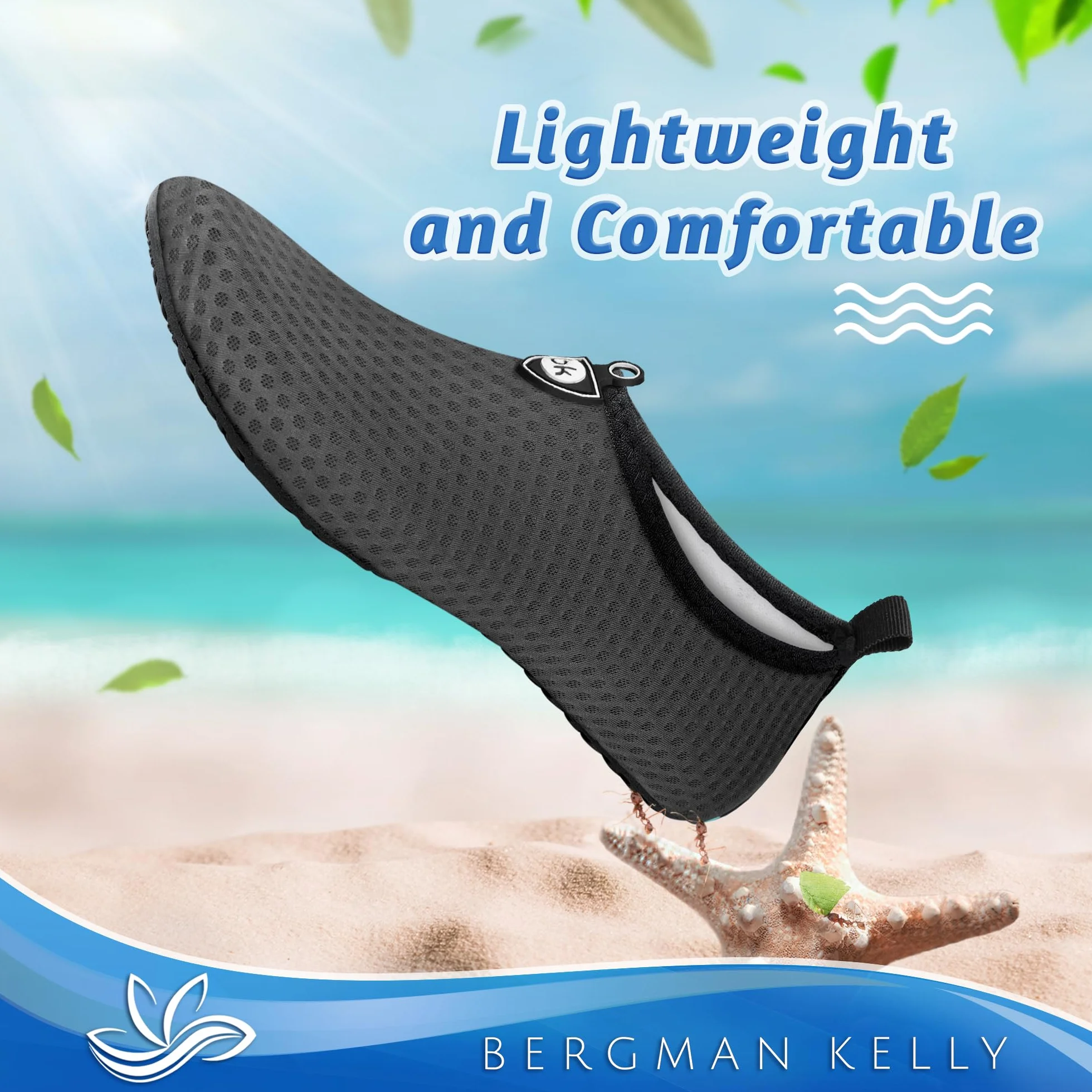 Bergman Kelly - Men's & Women's - Water Shoes - Multiple Sizes - Anti-Slip & Quick Drying Water Socks - Honeycomb Collection