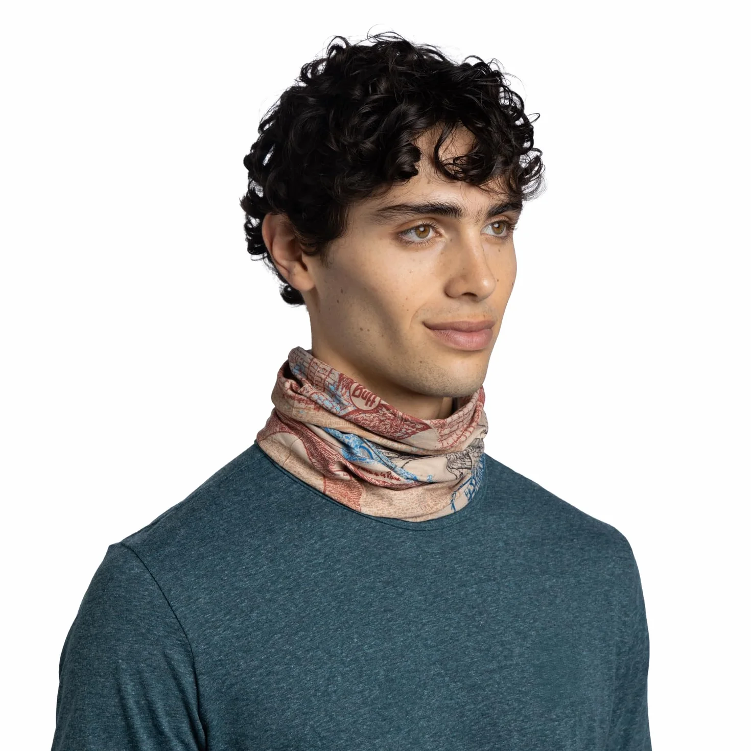 BUFF Komin Coolnet UV Elastyczna, Ochrona UPF50, Lekka, Elastyczna, Materiał Z Recyklingu, Sport, Lato One Size Biały