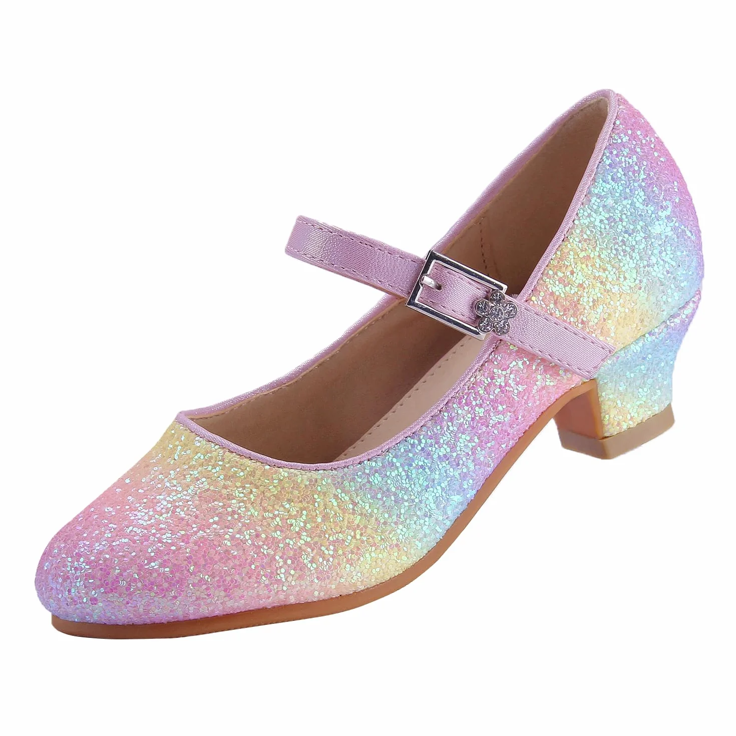 EIGHT KM dziewczęce buty na wysokim obcasie Mary Jane Princess Wedding Party Pump Shoes EKM7015 for Kids Toddler