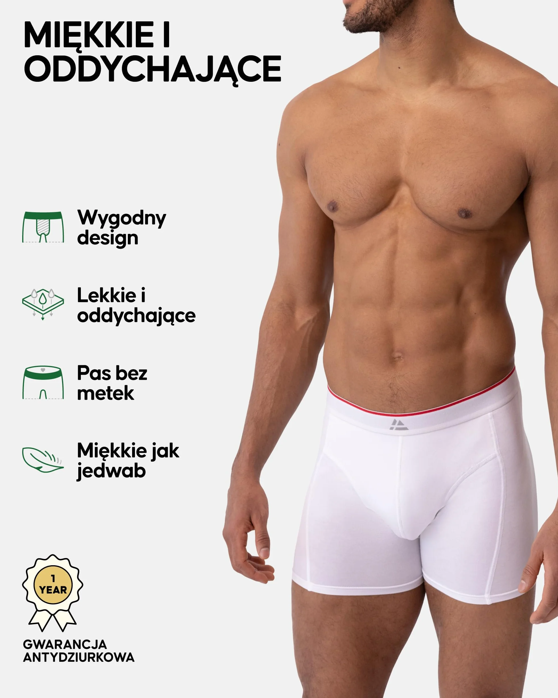 DANISH ENDURANCE Bambusowe Bokserki Męskie, Bielizna Premium, Klasyczne Majtki, 6-PACK