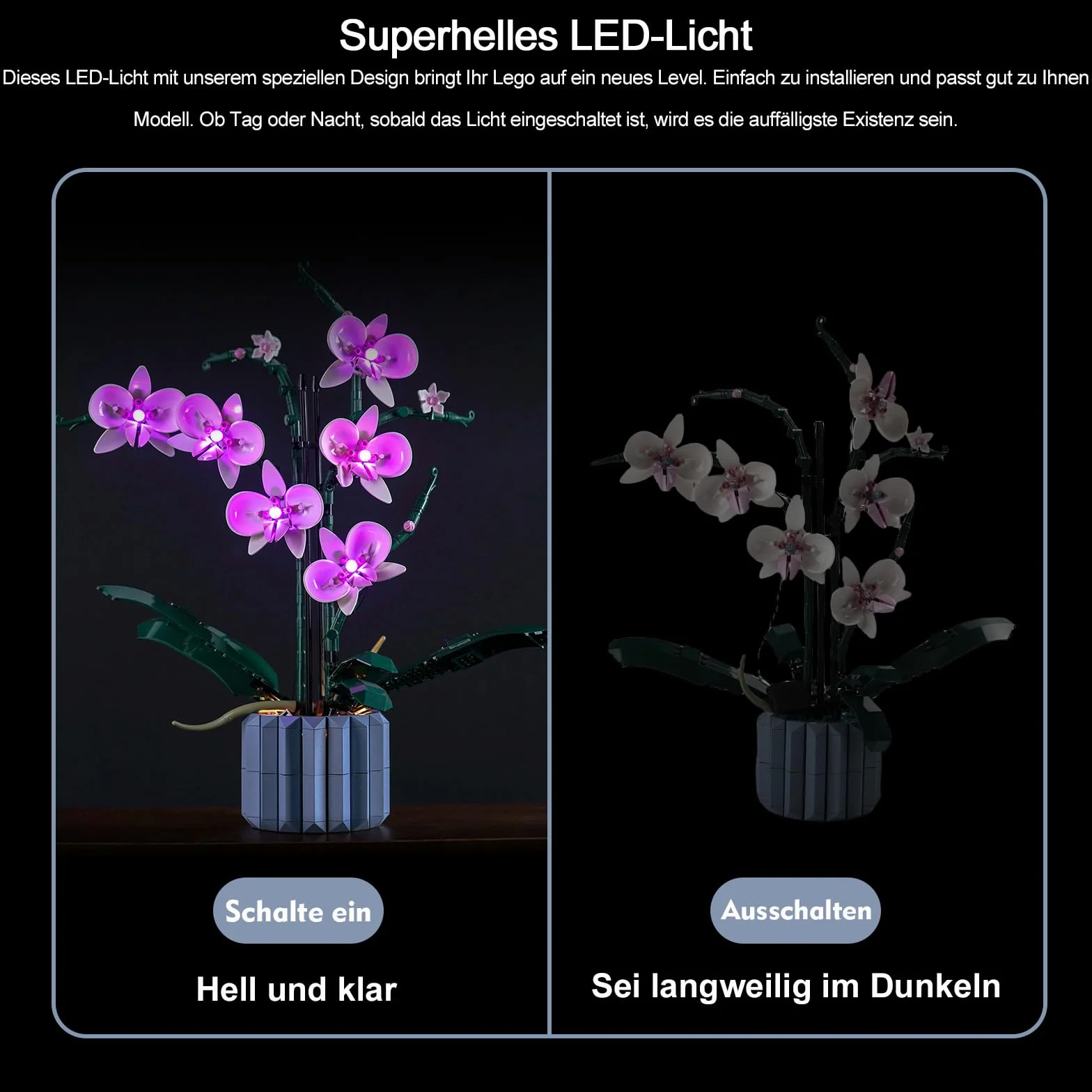 Zestaw oświetleniowy LED Tylko do LEGO Orchidea 10311, kolekcja botaniczna, nie model LEGO, + 12 miesięcy