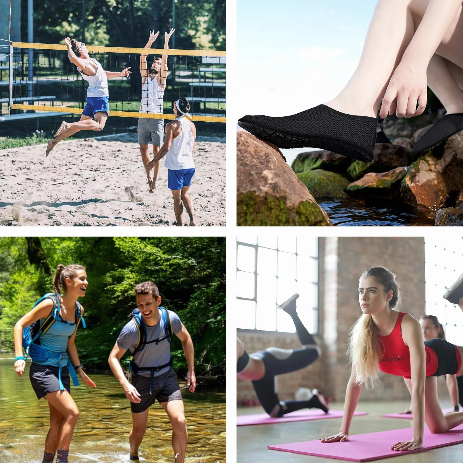 JOTO Buty wodne Buty wodne Mężczyźni Kobiety Buty Wodne, Buty Plażowe Plażowe Sandały Plastikowe, Przeciwpiaskowe Antypoślizgowe Szybkoschnące Buty Do Plaży lub Jogi