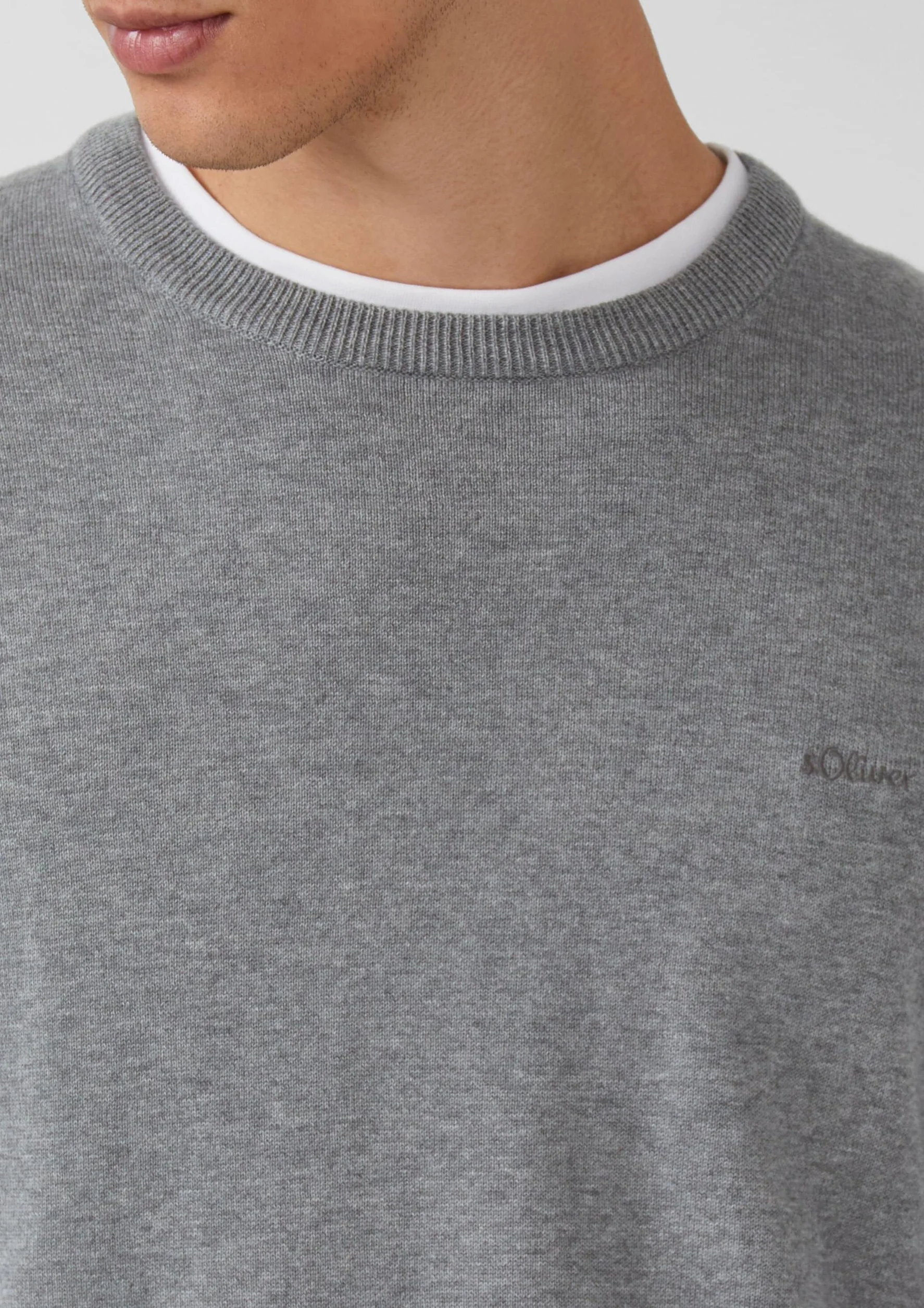 s.Oliver Sweter męski, 92w0 szary, M