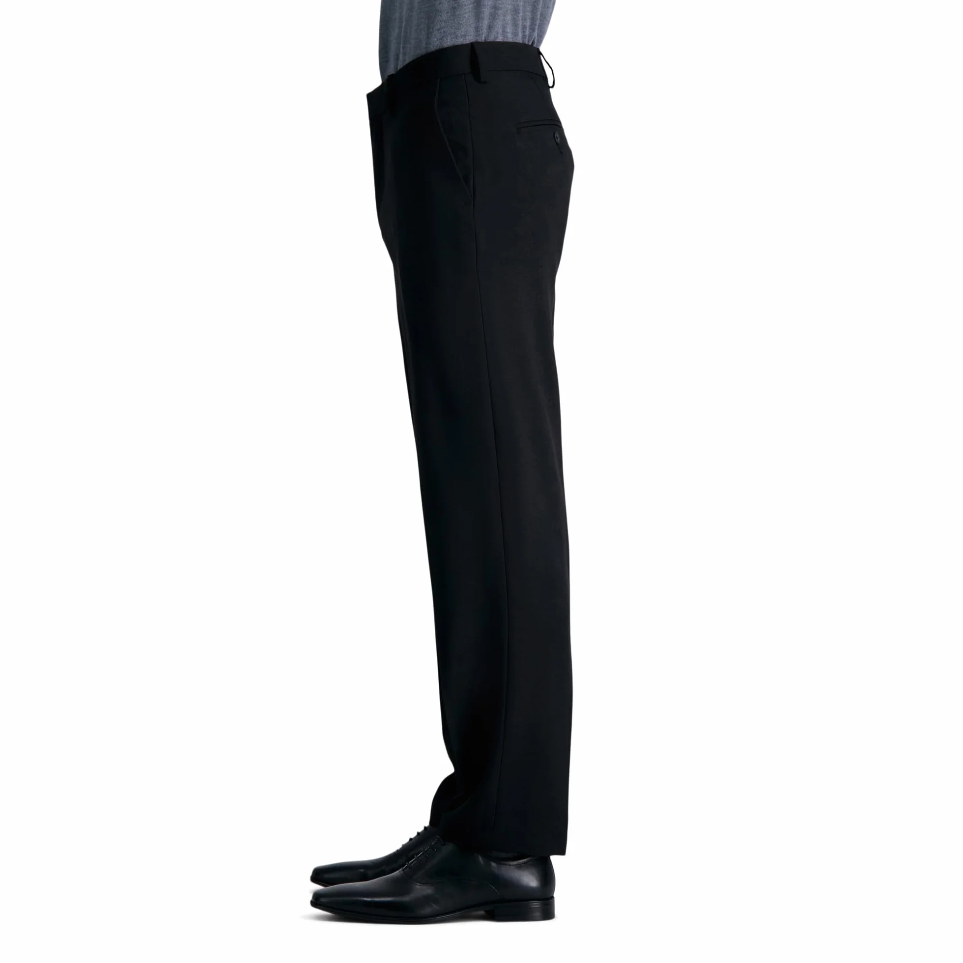 Haggar Premium Comfort Straight Fit Flat Front Dress Pant - Garnitur — spodnie Mężczyźni