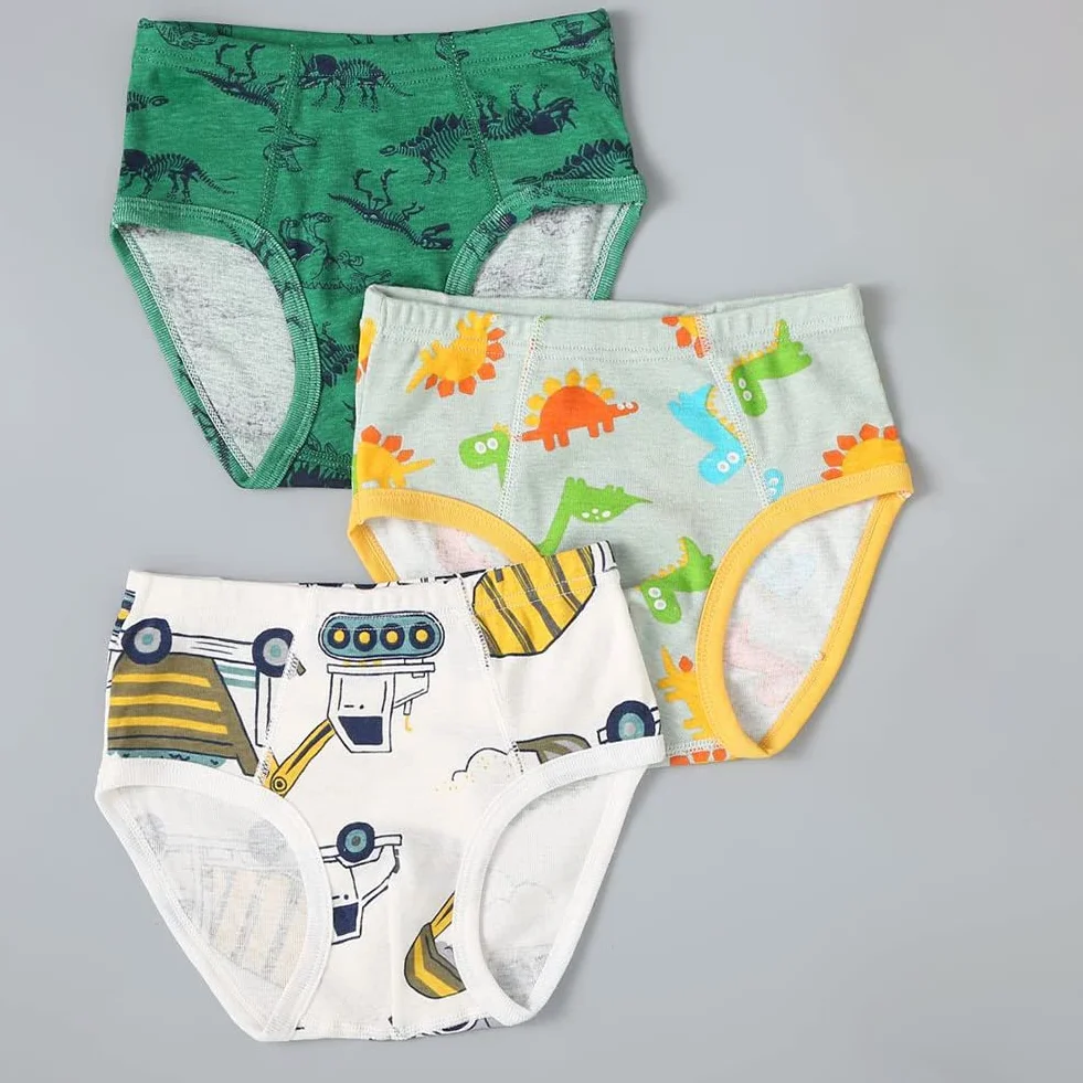 JackLoveBriefs Majtki dziecięce Dinozaury Bawełniane Slipy Dzieci 2-10 lat