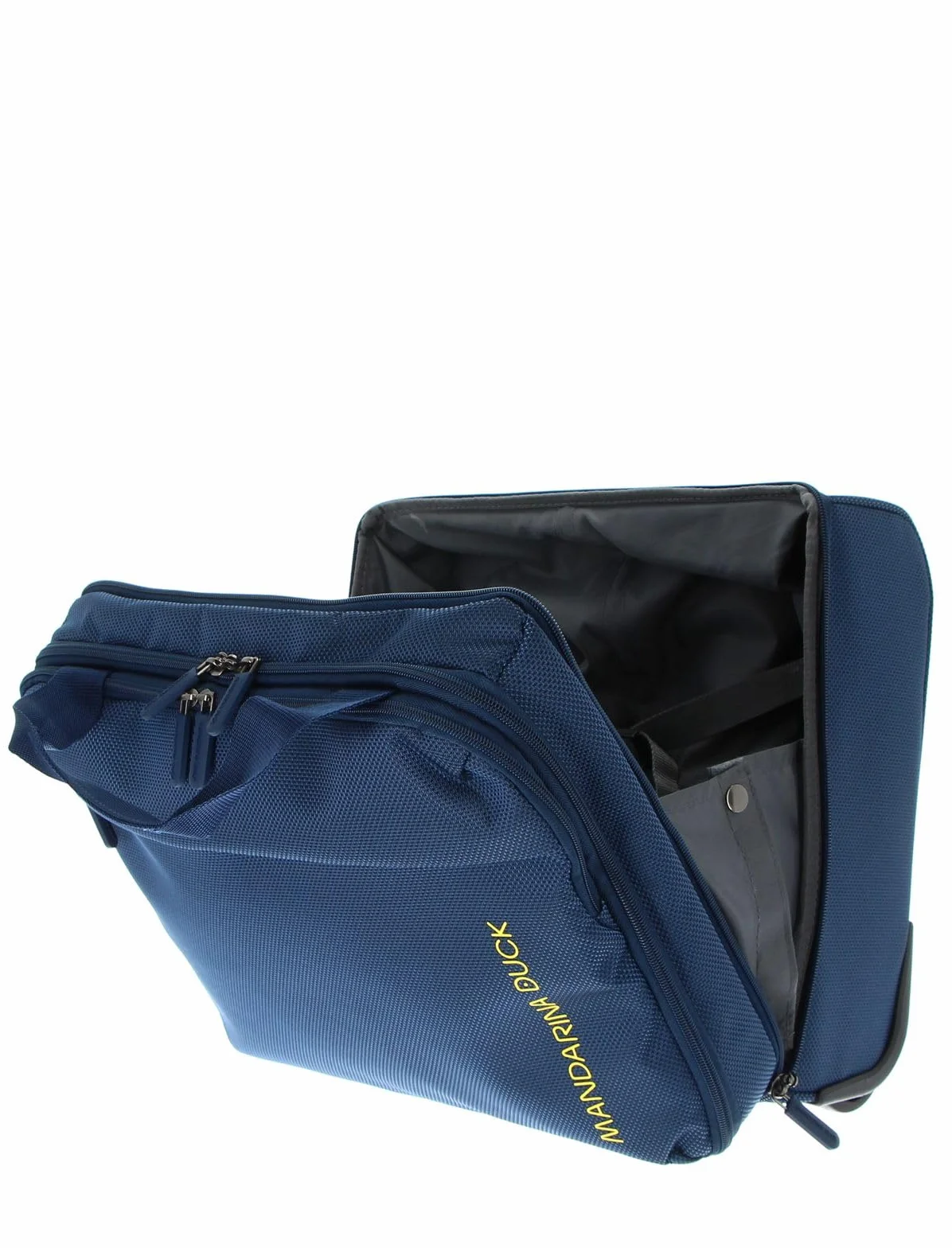Mandarina Duck Zephyr Rolling Tote, niebieski (Dress Blue), 41 cm x 21 cm x 36 cm, comoda borsa pilot a due ruote