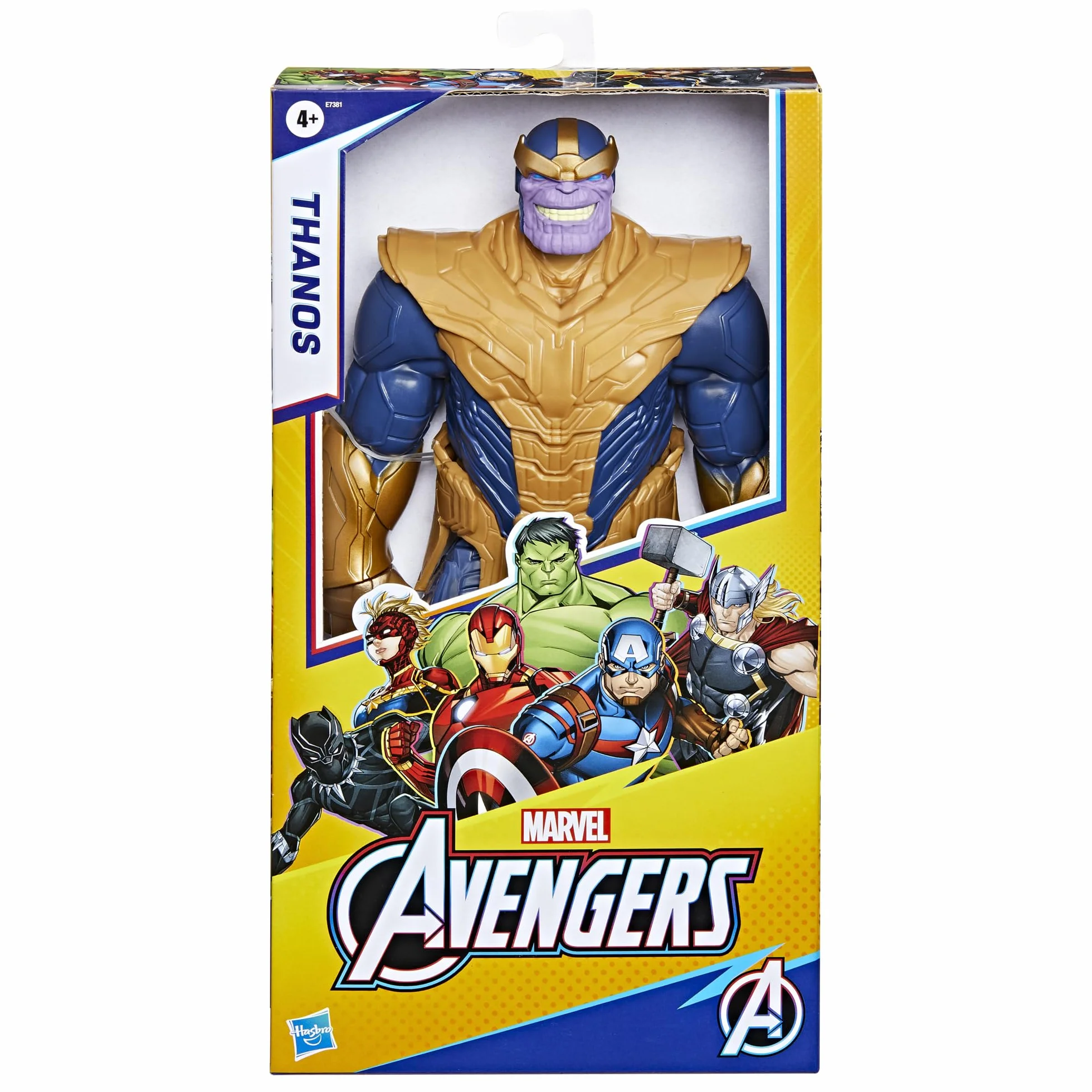 Figurka Thanosa klasy Deluxe z serii Marvel Avengers Titan Hero Blast Gear, zabawka w skali 30 cm, dla dzieci w wieku od 4 lat