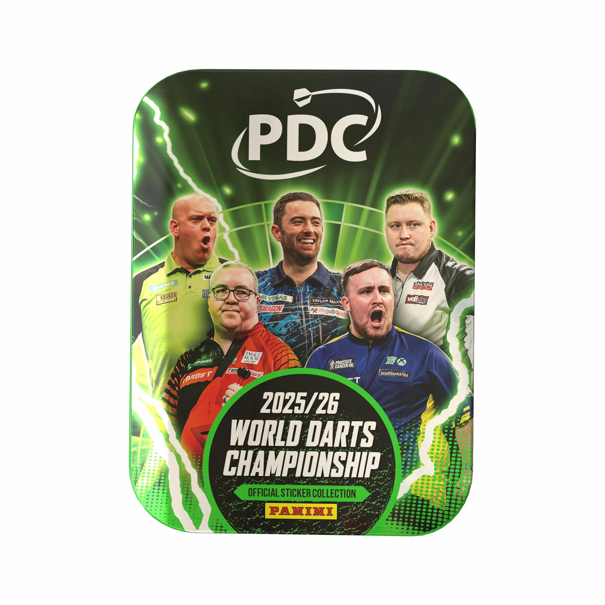 Kolekcja naklejek World Darts Championship - puszka kieszonkowa