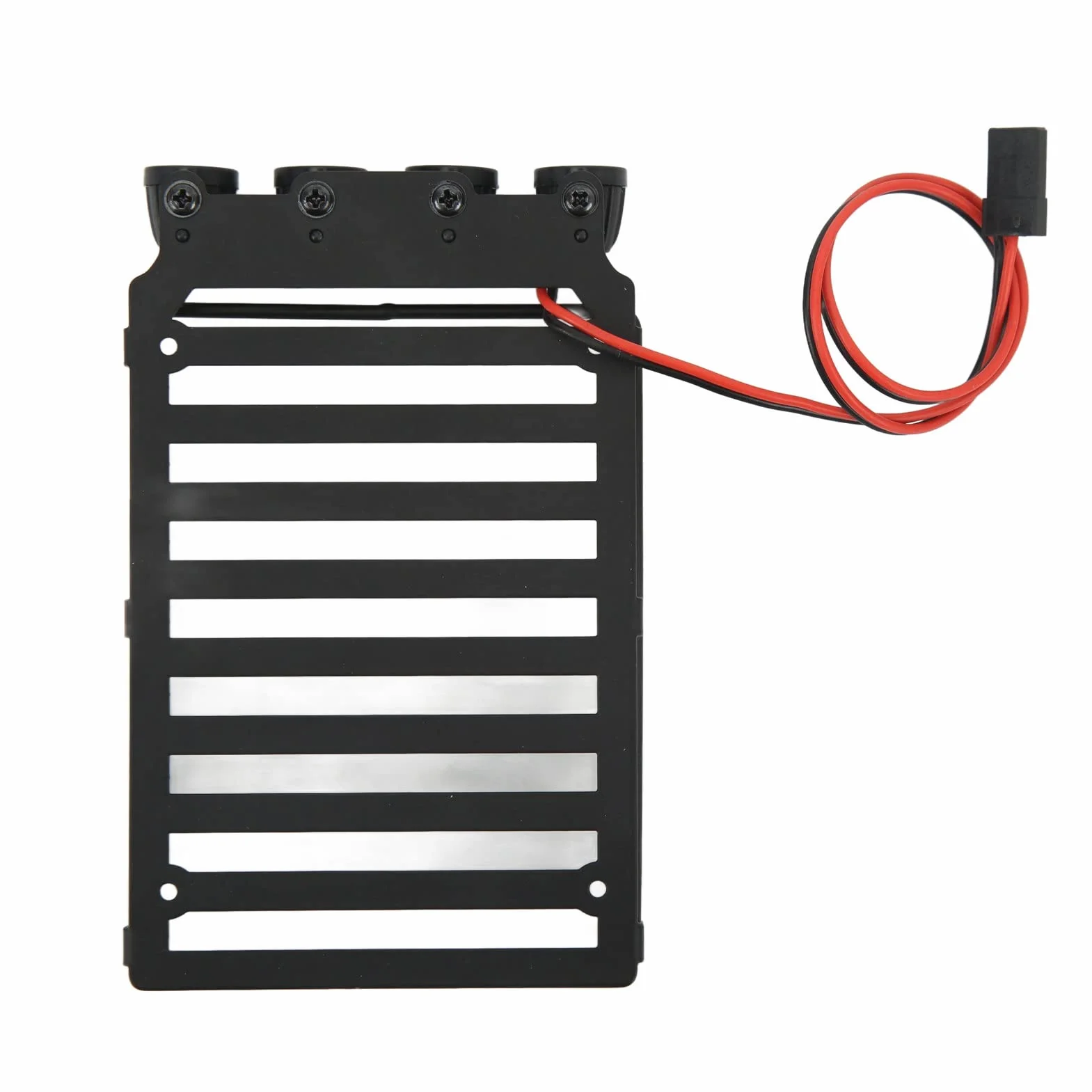 Dilwe Bagażnik Dachowy RC, ze światłem LED do Gąsienicy Axial SCX24 1 24 RC, Trwały Plastikowy materiał żelazny, łatwa Instalacja Akcesorium do Symulacji (Okrągła Lampa)