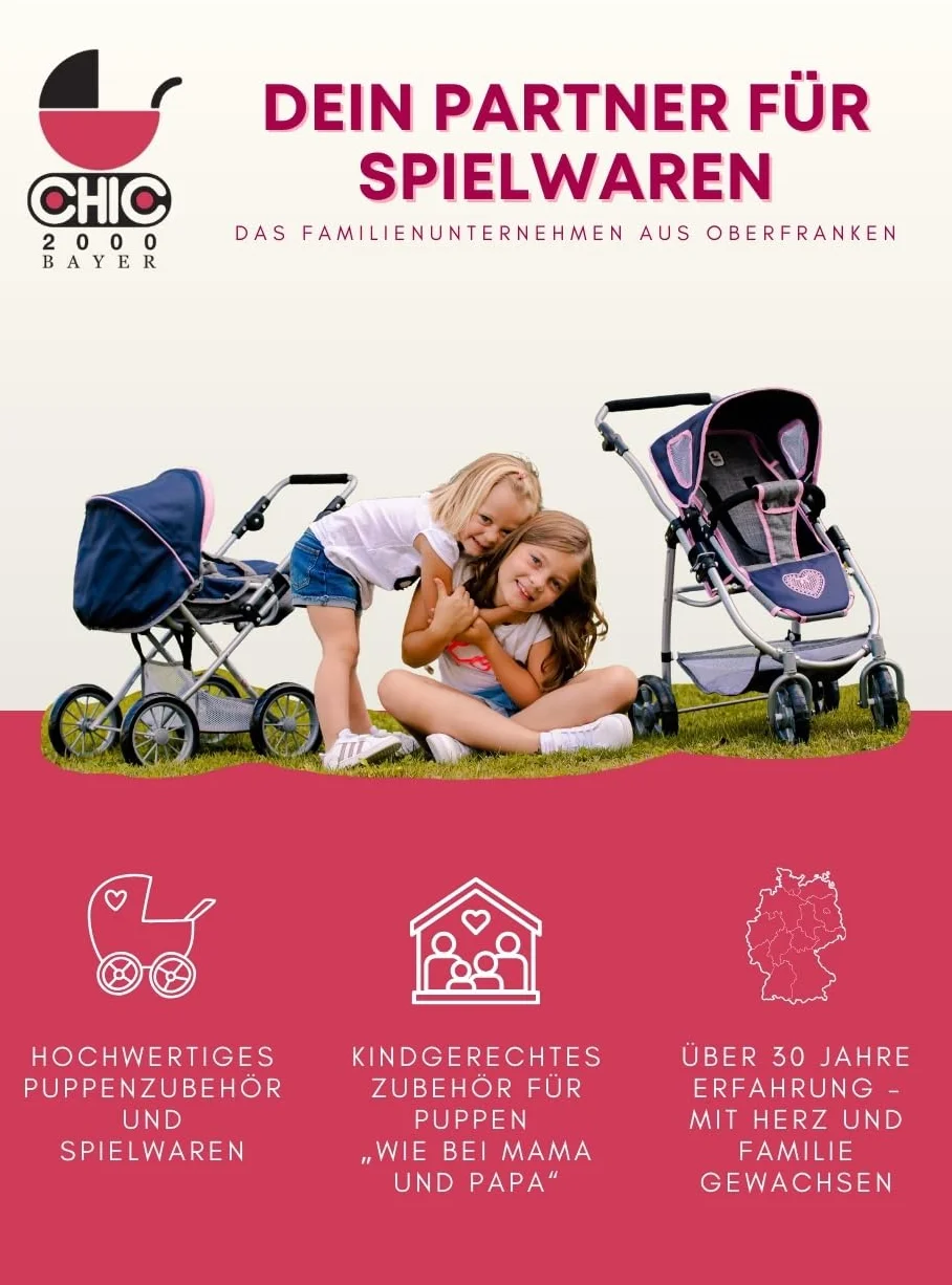 Bayer Chic Łóżko dla lalek 2000 510 91, szare