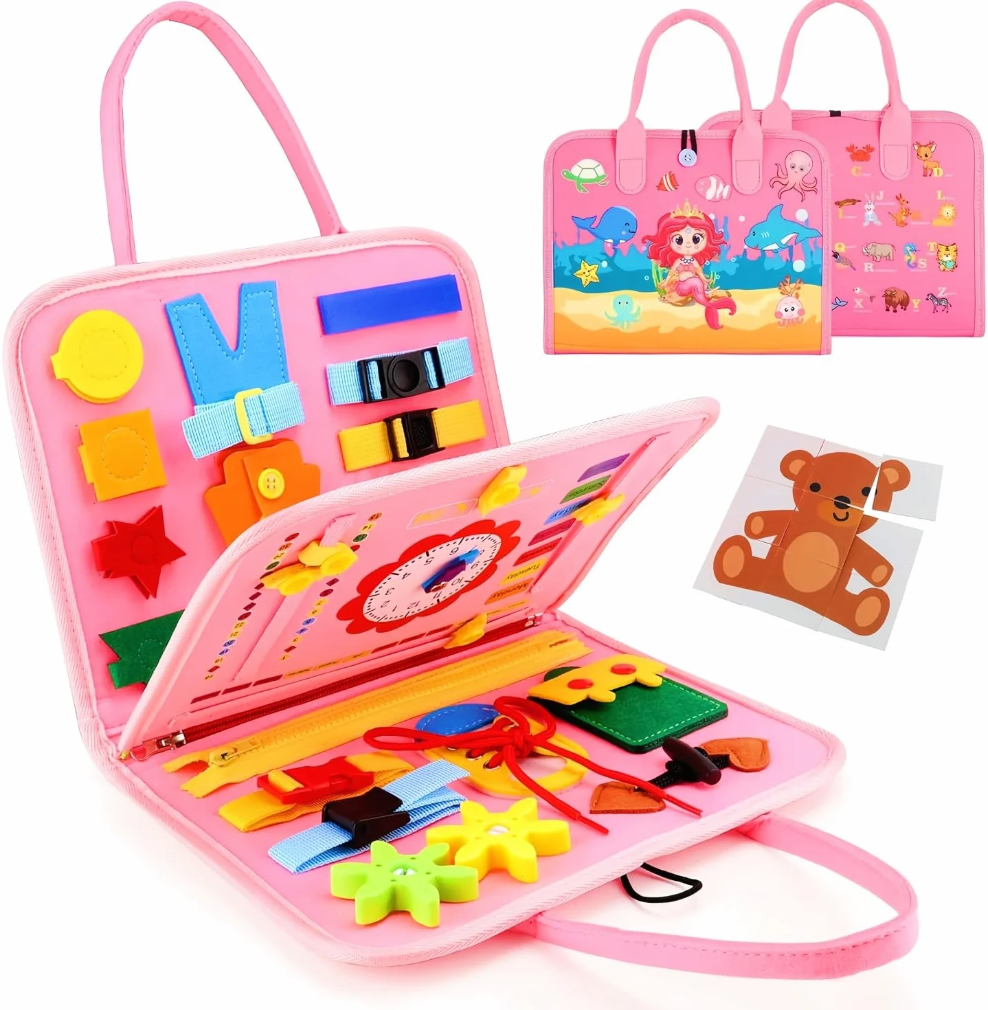 LATERN Busy Board Montessori zabawka dla dzieci, 28 x 21 cm, edukacyjna, edukacyjna, edukacyjna, tablica sensoryczna, rozwijająca zdolności motoryczne, zabawka dla chłopców, dziewcząt, prezent