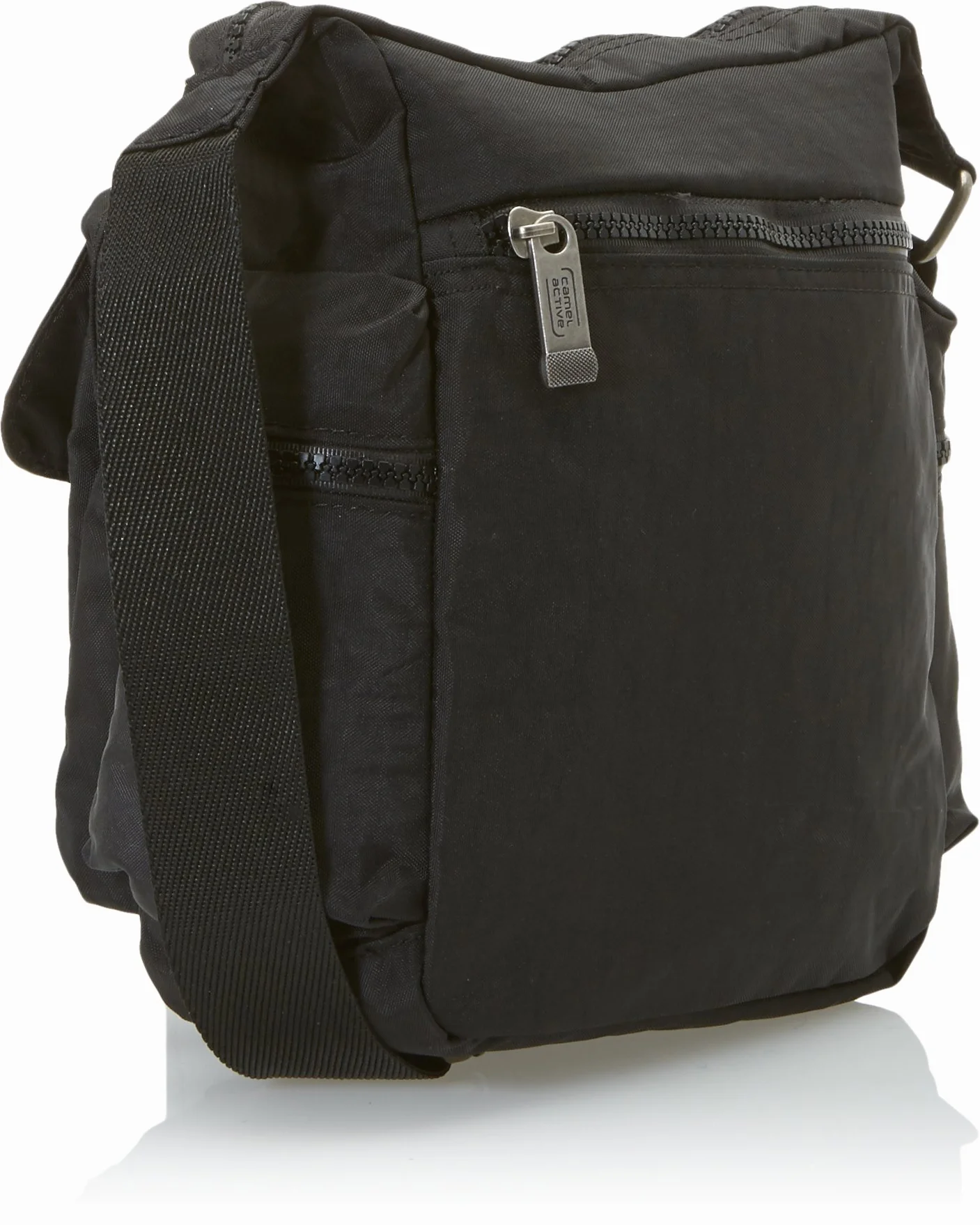 camel active Journey męska torba na ramię, czarny, 24,5x13x24, 000375