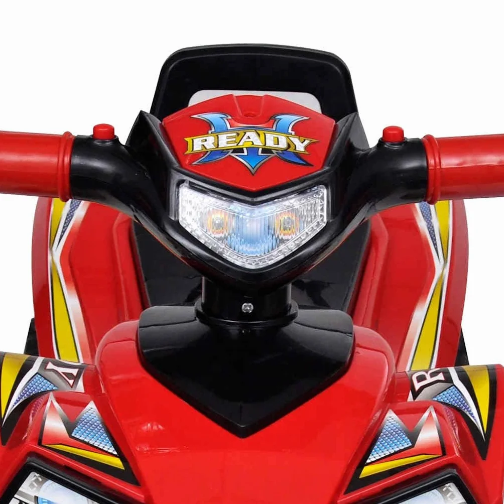 Czerwony quad jeździk dla dzieci, ze światłem i dźwiękiem
