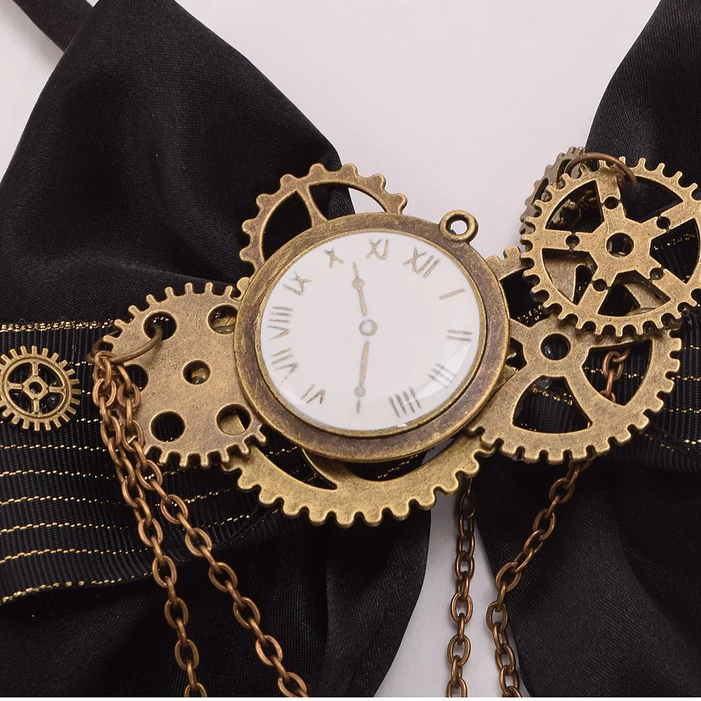 BLESSUME Steampunk muszka zębatka