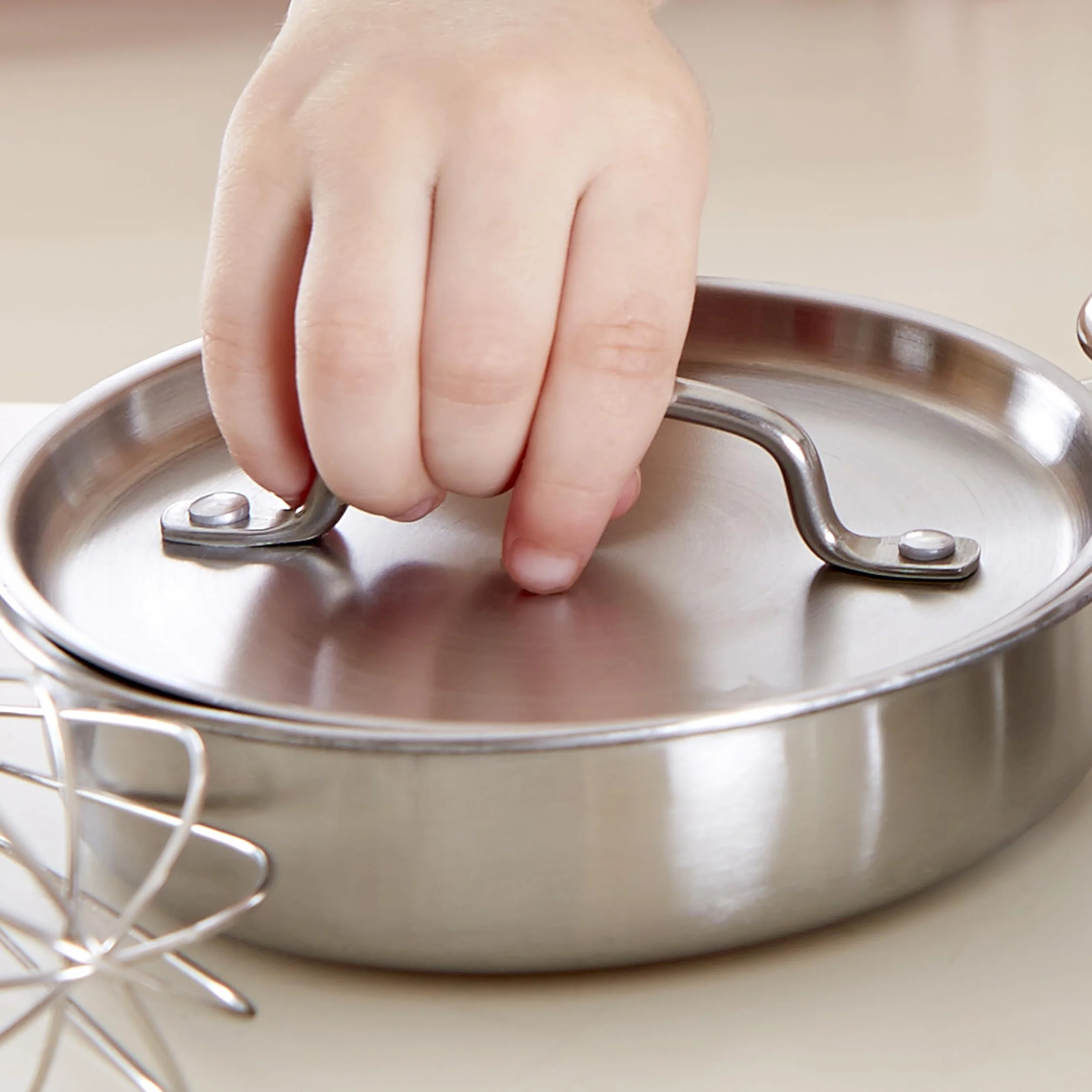 Hape E3137 Chef's Cooking Set - Child Safe Pots, Pans and Utensils - Wooden Kitchen Accessories