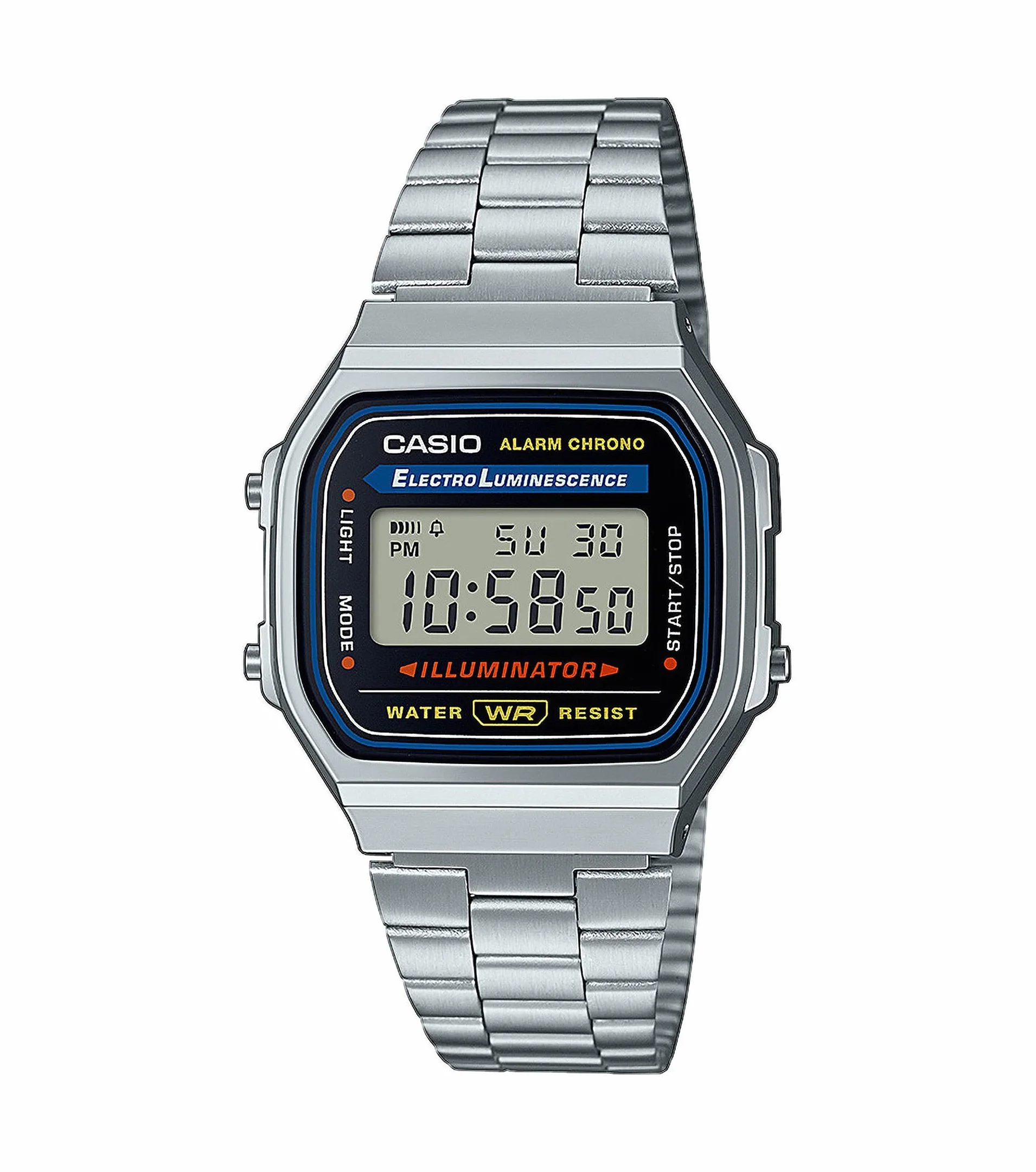Casio Uniseks, Dla Dorosłych Retro Zegarek, Czarny/Srebrny, 35mm