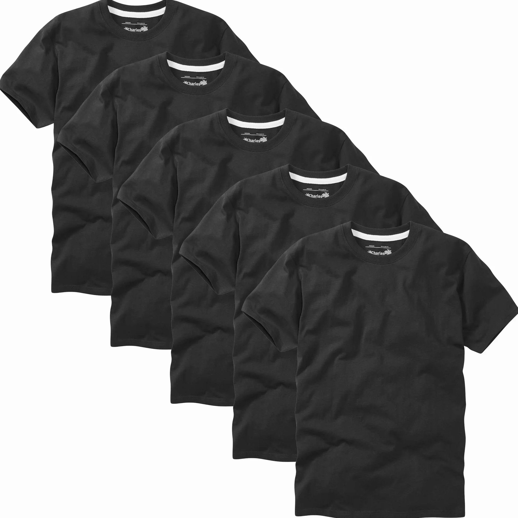 Charles Wilson 5 Szt Okrągły Dekolt T-Shirt