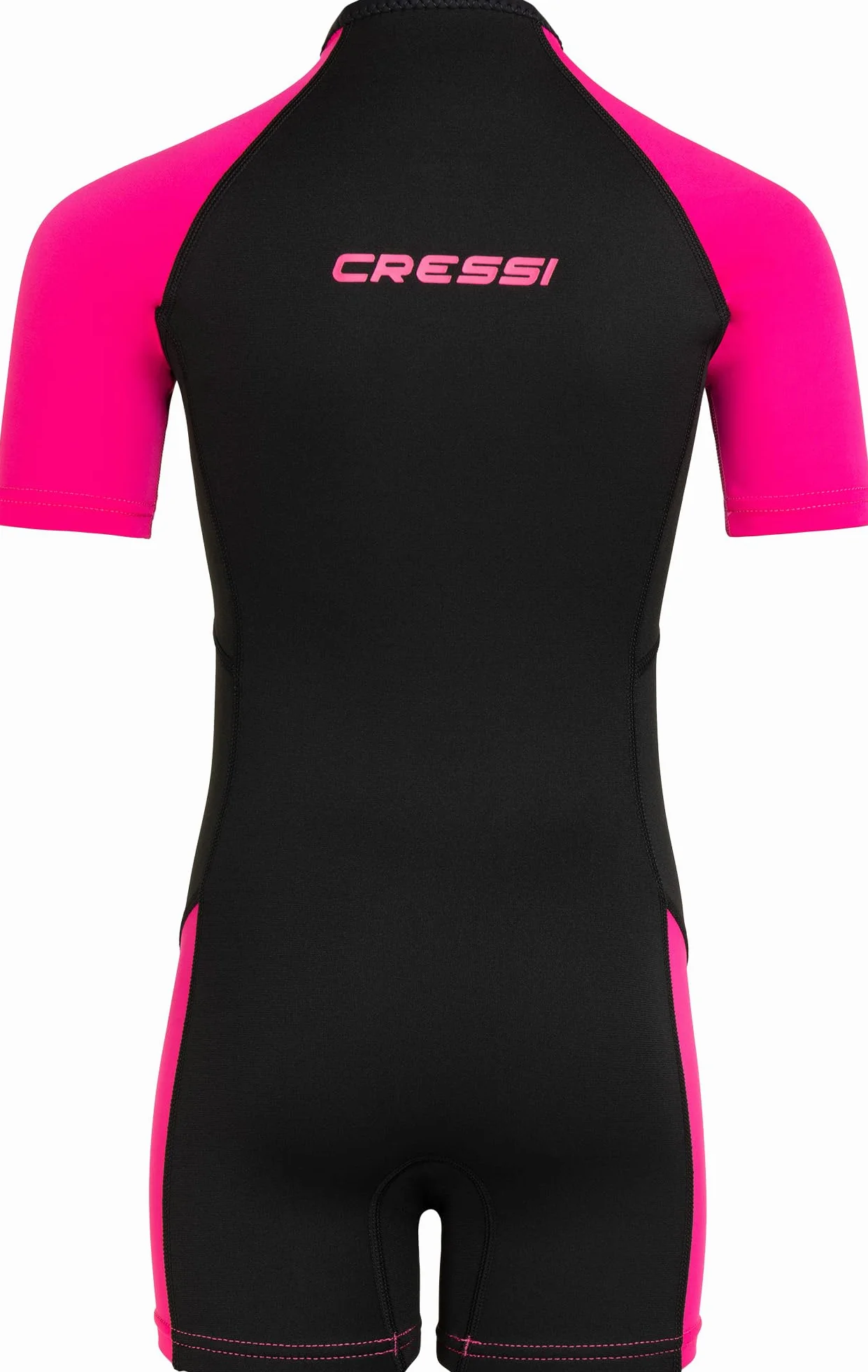 Cressi Unisex-Youth Little Shark Shorty Wetsuit Pianka Z Neoprenu Dla Dzieci,Czarny/Różowy,12 Lat,Dg003107