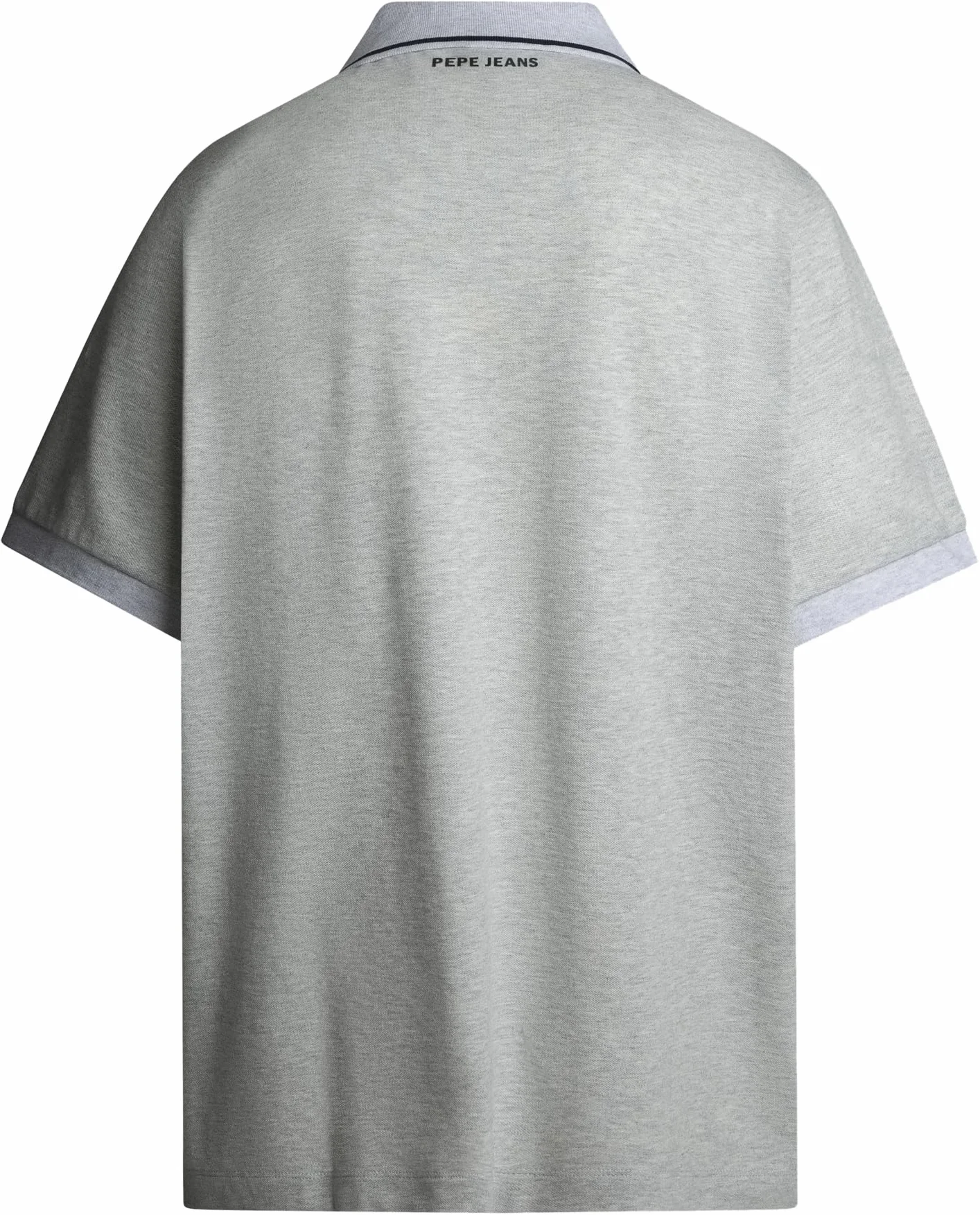 PEPE JEANS męska koszulka polo z logo z końcówkami, szara (MARL GREY), M, Szary (Marl Grey), M