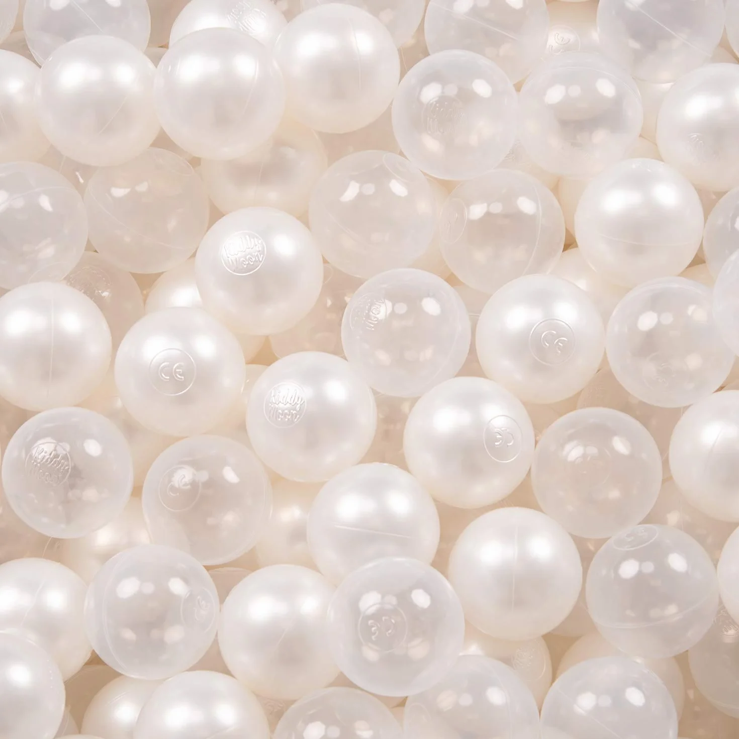 KiddyMoon Plastikowe Piłeczki 100 Sztuk ∅ 7cm Wielokolorowe Zestawy Kulek