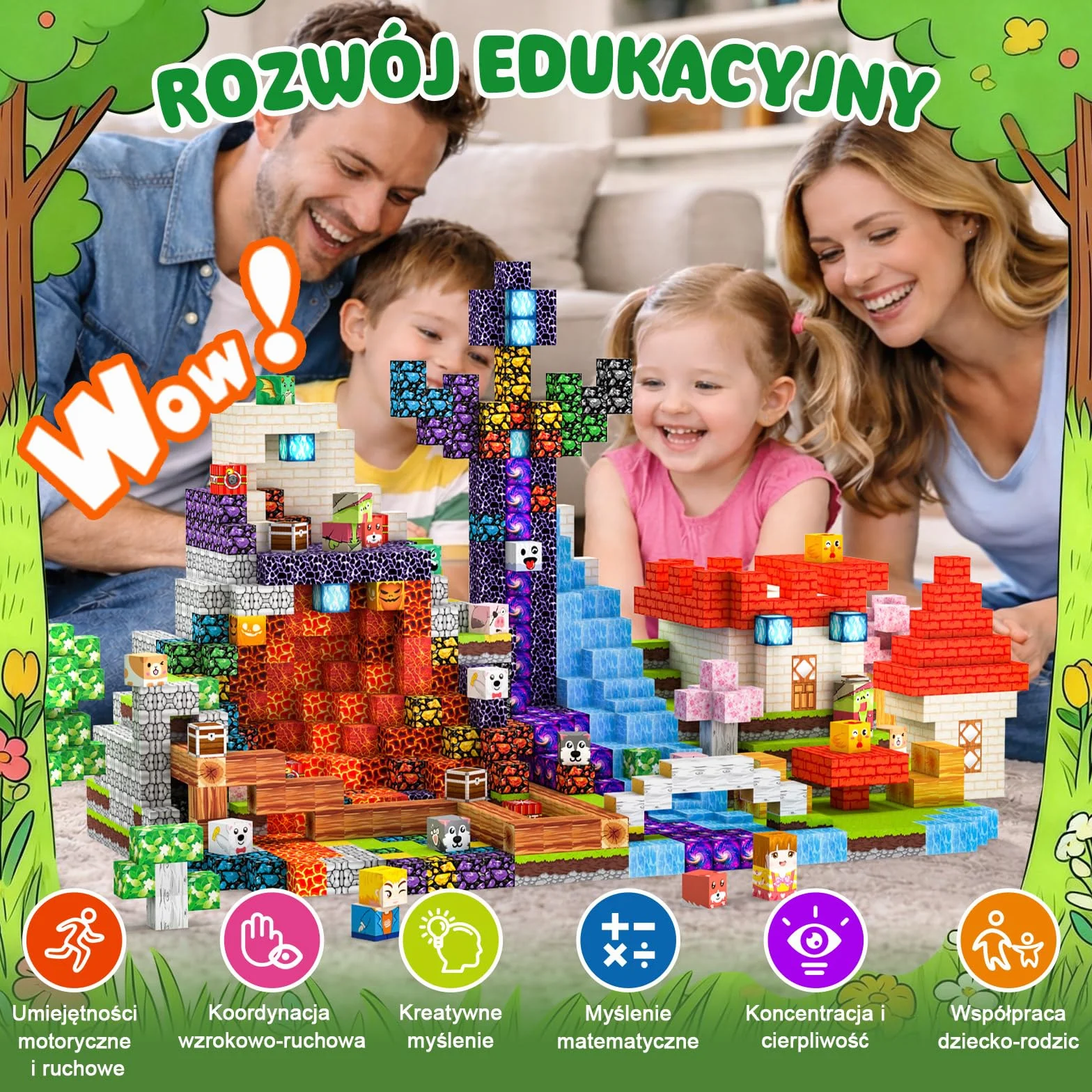 Klocki Magnetyczne 150 PCS 2CM, 3+ Zabawki sensoryczne STEM Montessori, Magnetyczne Klocki dla 3 4 5 6 7 8 9 10 11 12 8-12 lat Chłopcy i dziewczynki Prezenty urodzinowe