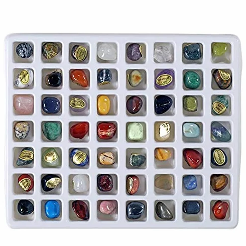 Natural Gemstones Zestaw kamieni szlachetnych, 56 kamieni, różne rodzaje