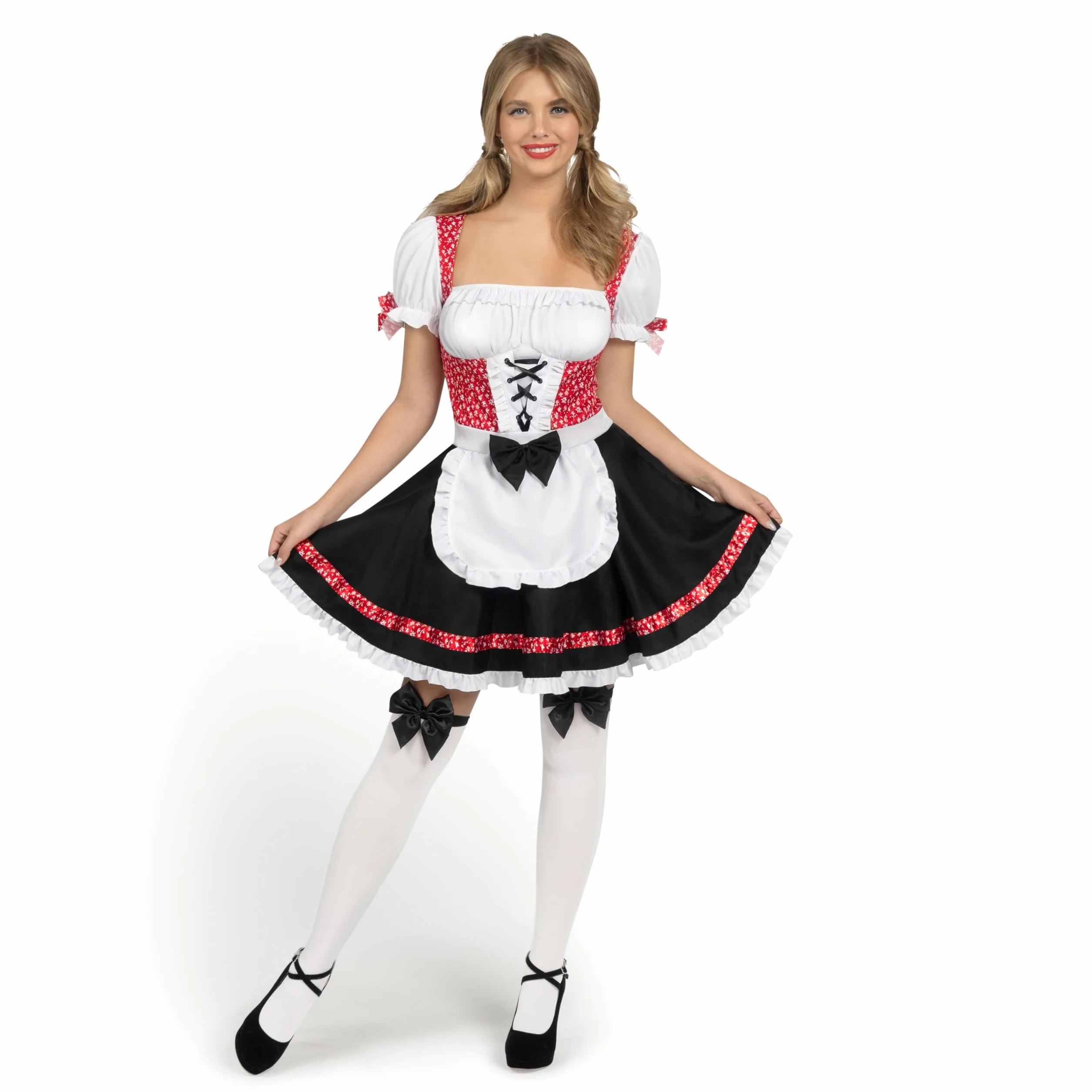 Spooktacular Creations Damski kostium na Oktoberfest, sukienka Dirndl, niemiecka piwo, stroje na Halloween, imprezę, piwo, karnawał