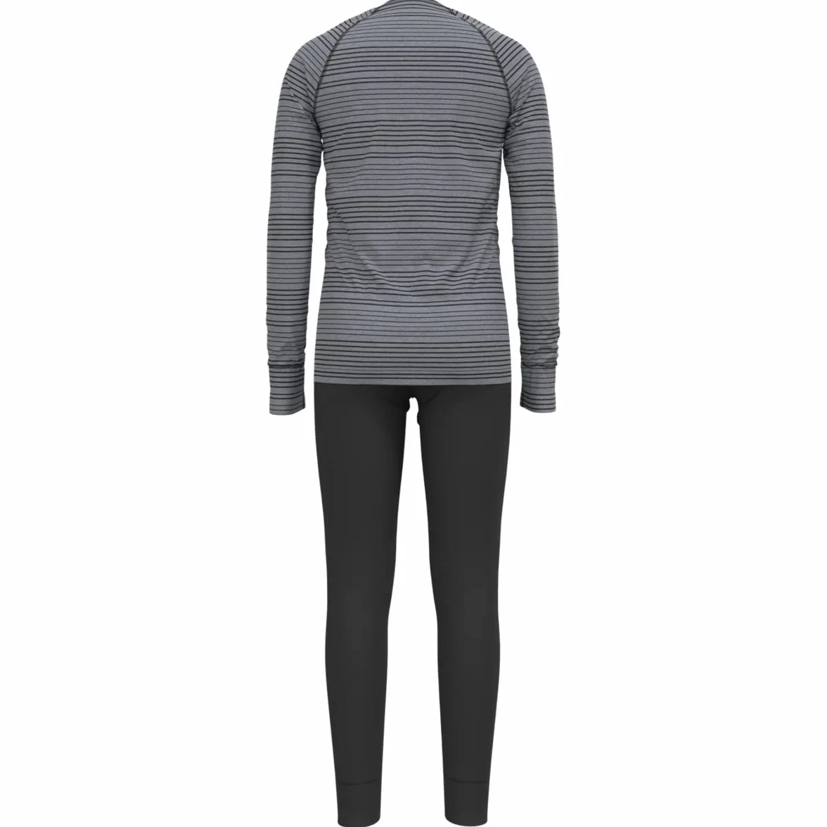 Odlo Unisex zestaw dla dzieci Active Warm Eco Baselay-Set, Black - Grey Melange, 152