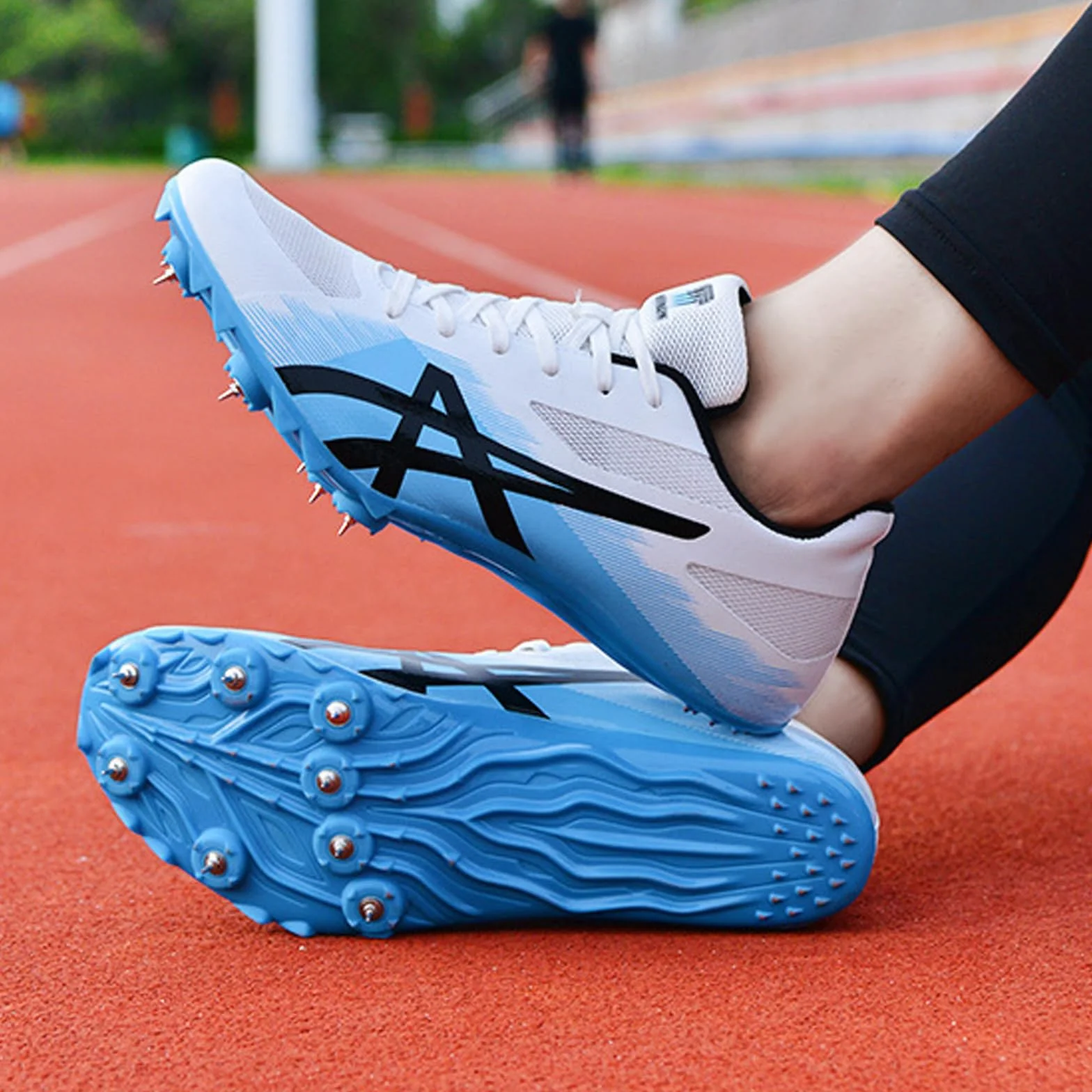 Unisex Kolce do lekkoatletyki, oddychające, lekkie, profesjonalne buty sportowe, antypoślizgowe, młodzieżowe buty sportowe do treningu i zawodów